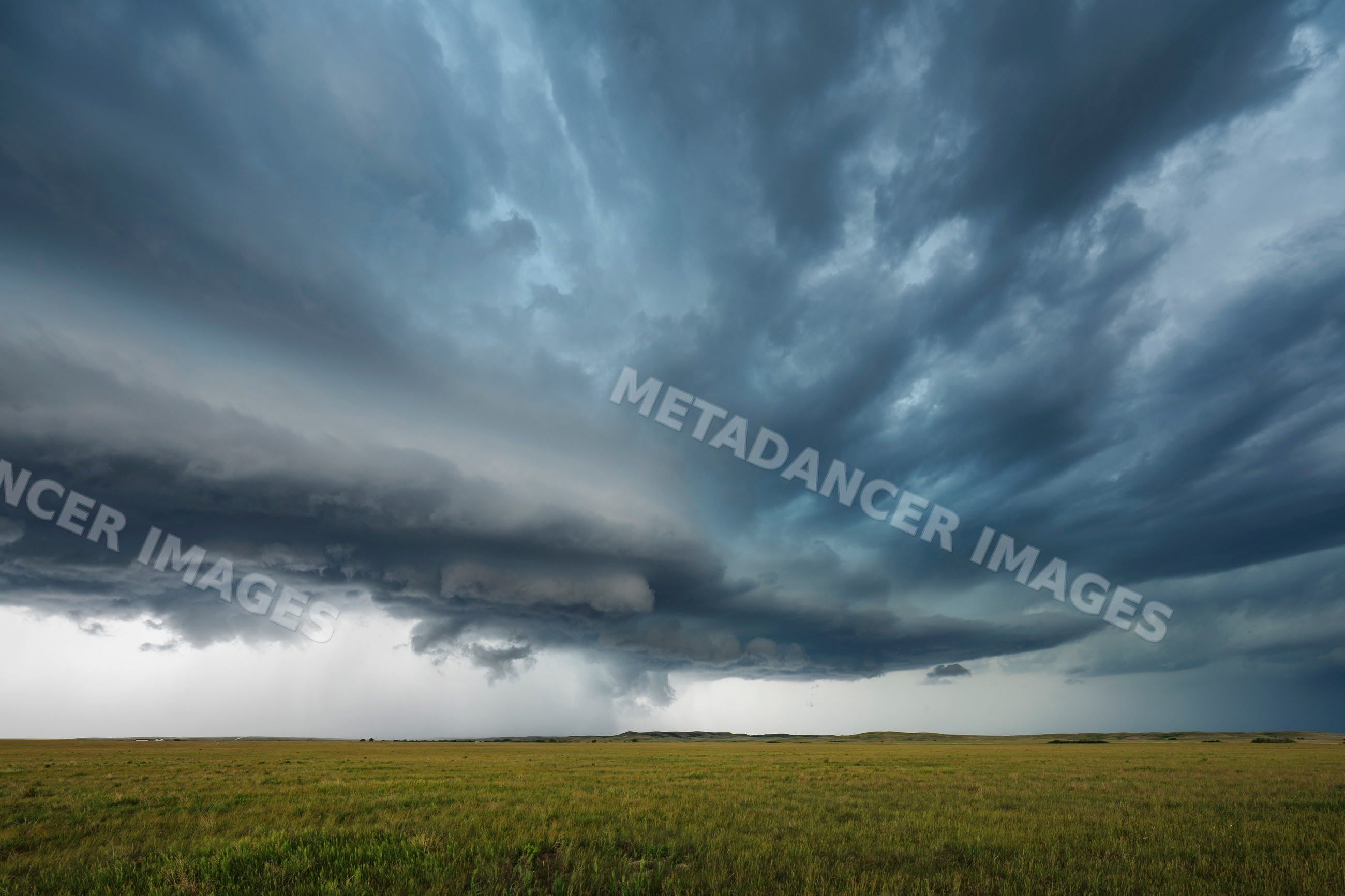 Storm clouds over Great Plains near butte creek south dakota
