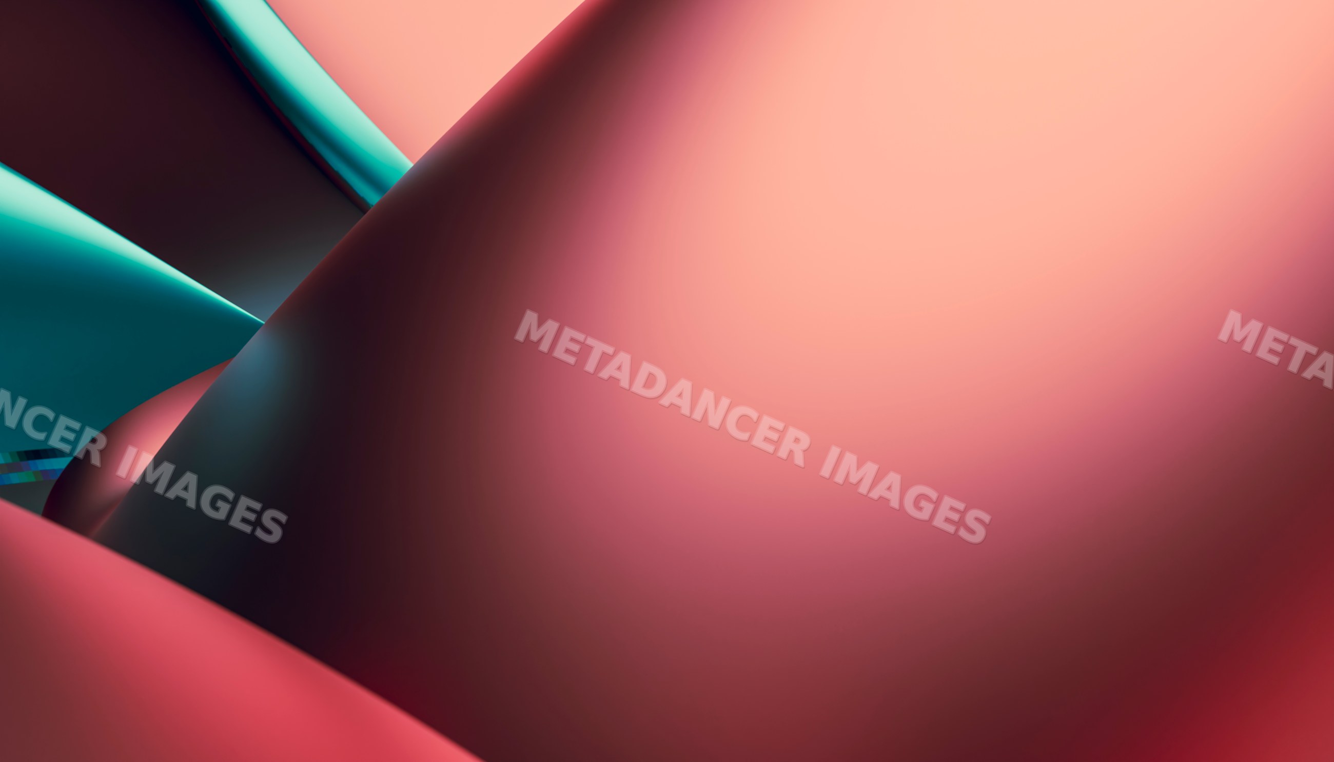 Abstract digital artwork with smooth colorful curved shapes