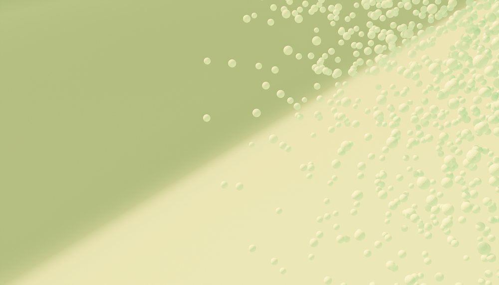Abstract composition of floating spheres with light and shadow