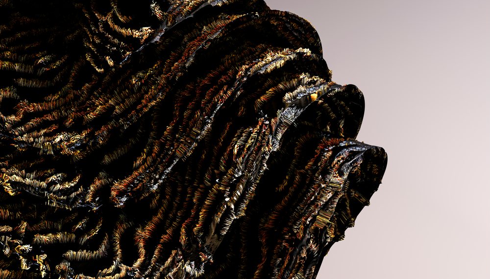 Textured Black and gold abstract surface with intricate patterns