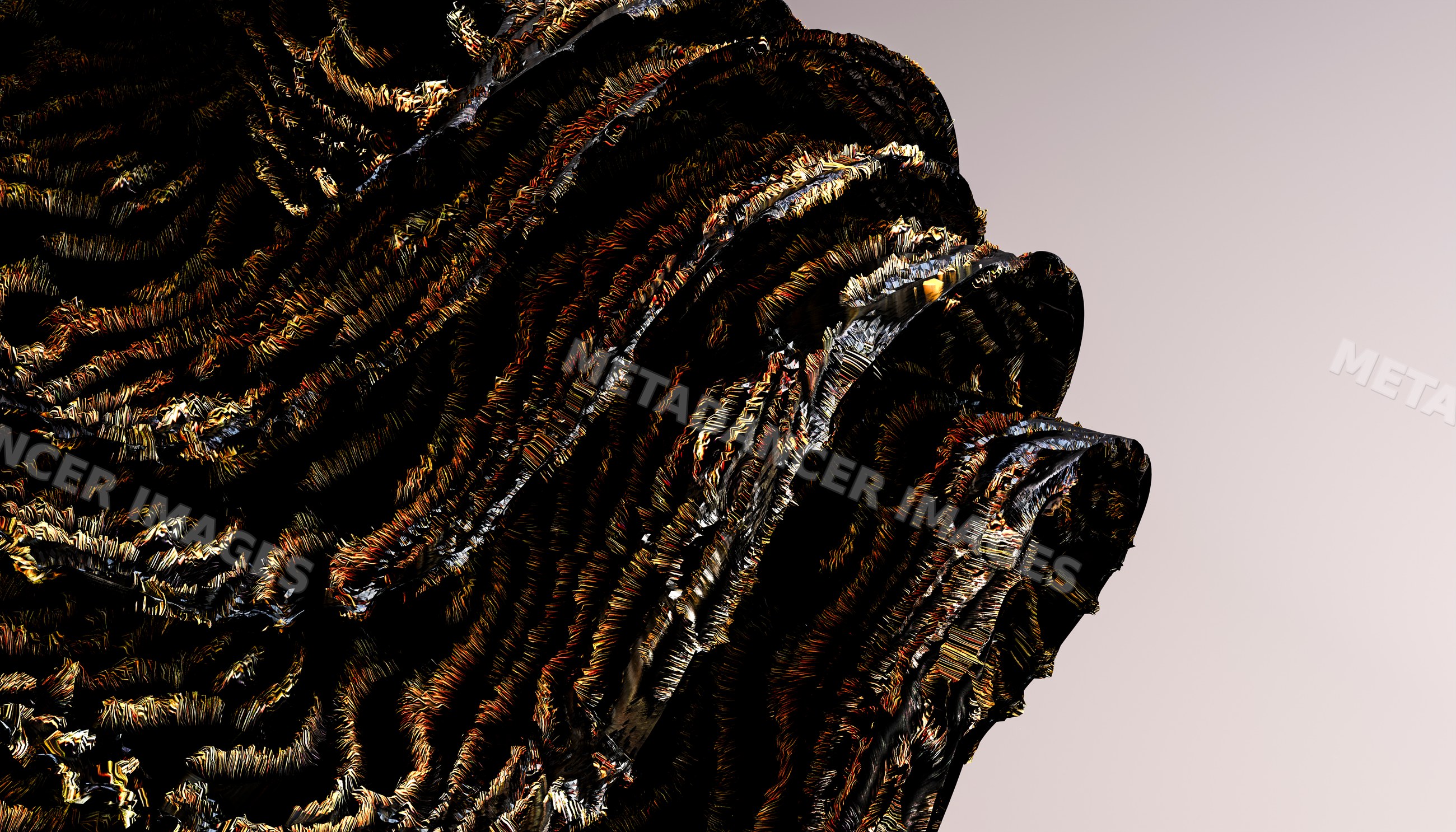 Textured Black and gold abstract surface with intricate patterns