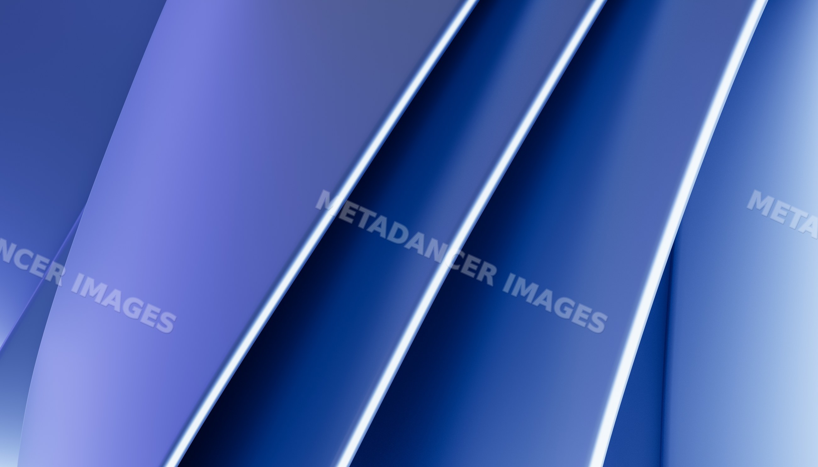 Abstract blue gradient digital render with smooth curved shapes