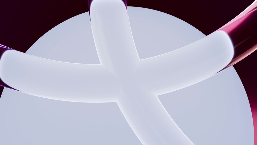 Abstract digital illustration of intersecting transparent tubes