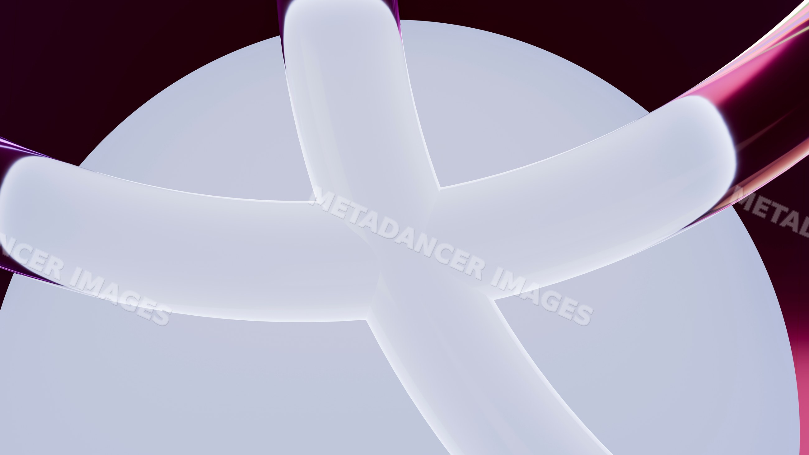 Abstract digital illustration of intersecting transparent tubes