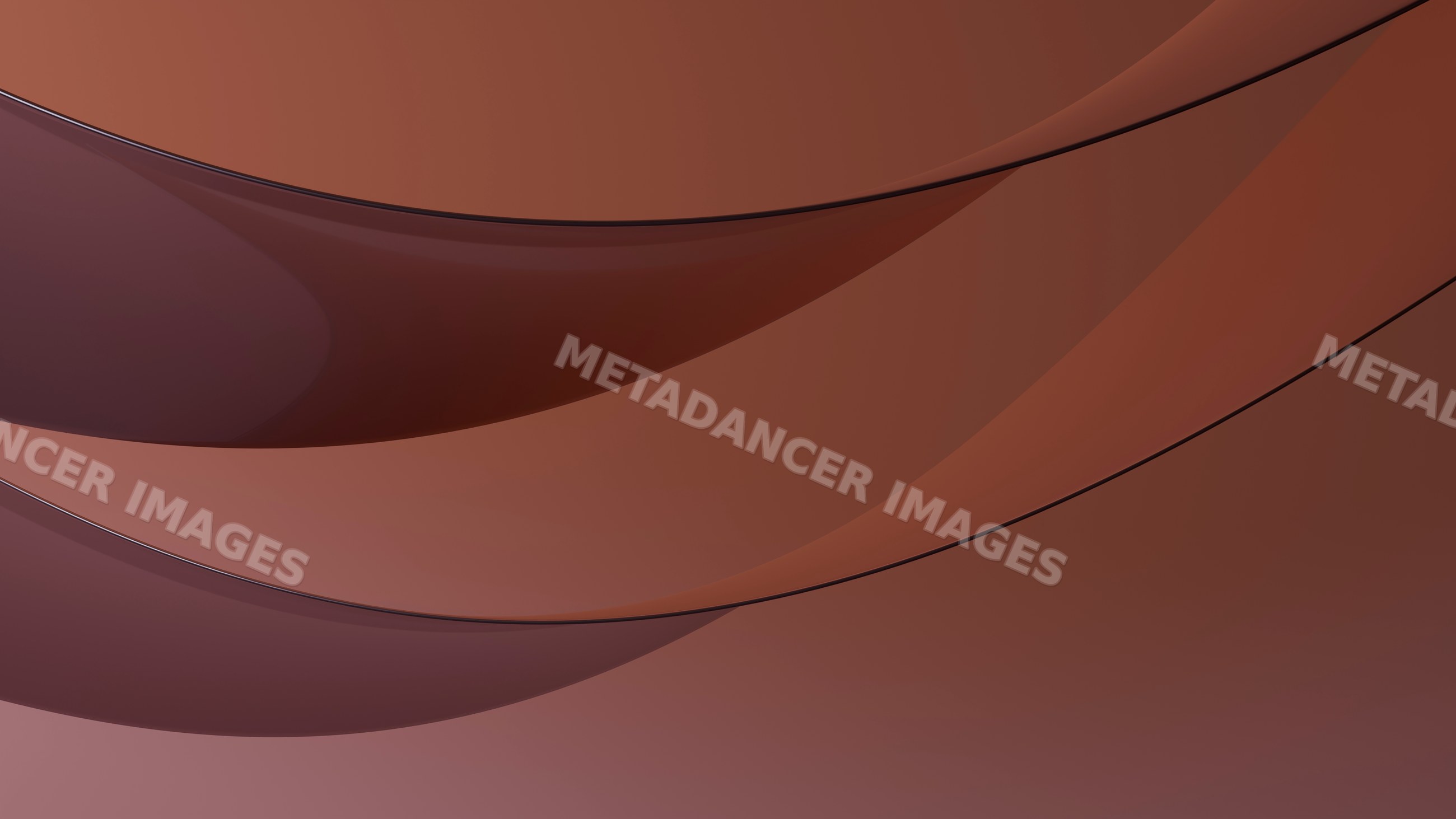 Abstract brown curved shapes with smooth flowing layers and soft