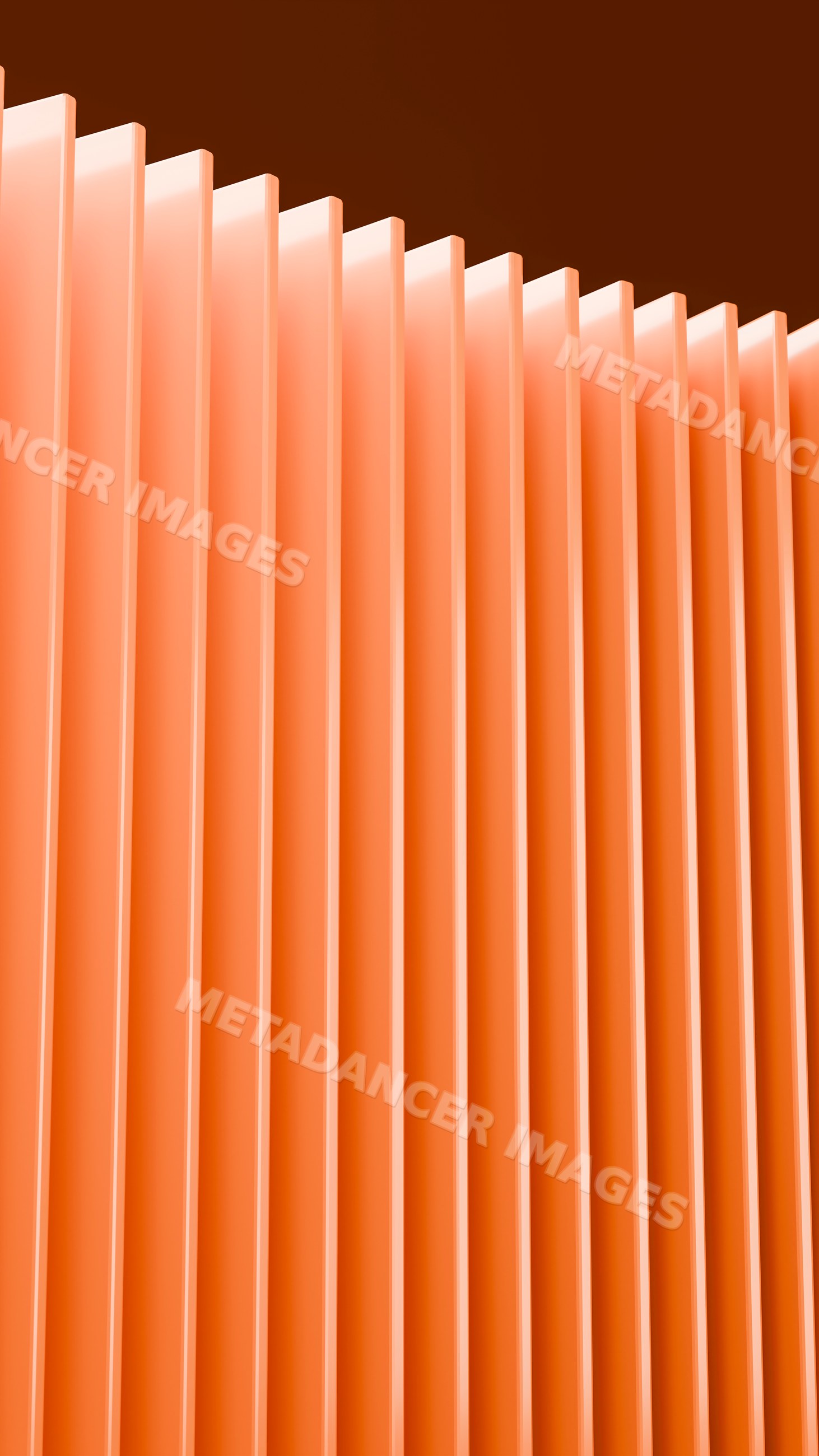 Orange vertical panels arranged in a modern geometric pattern
