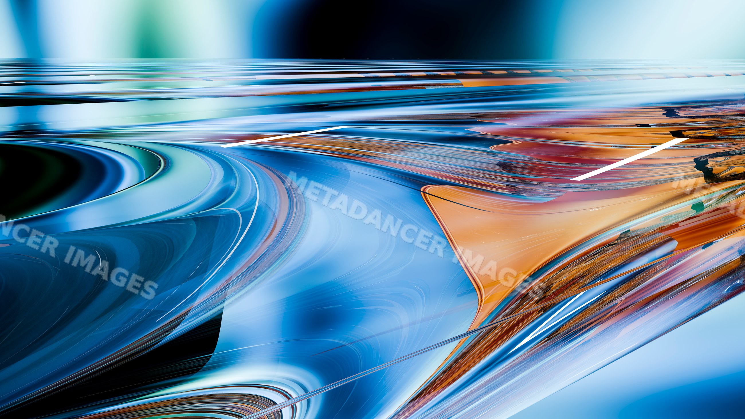 Abstract colorful swirling curves and fluid digital art background