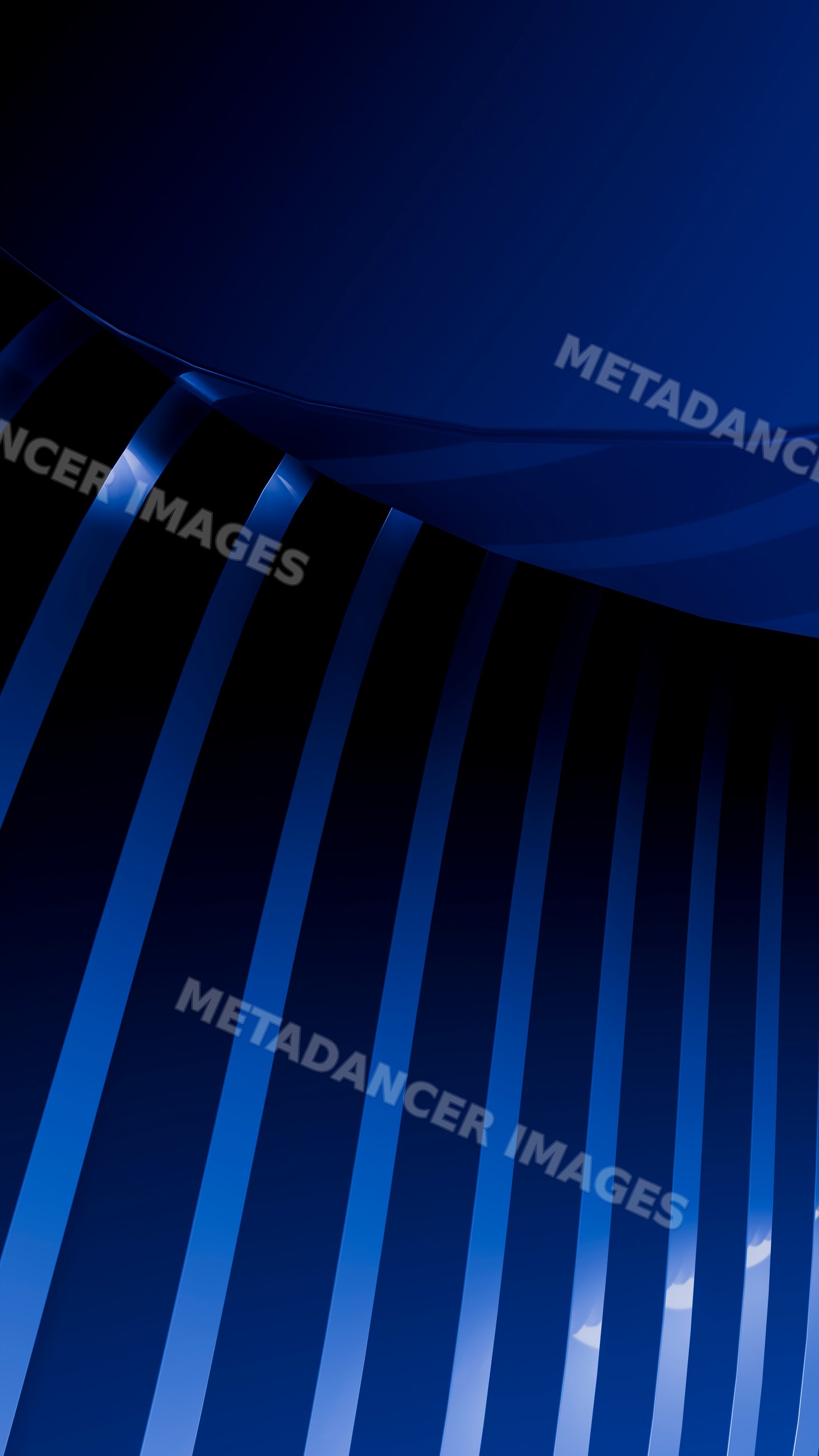 Abstract smooth blue and black curved line digital illustration