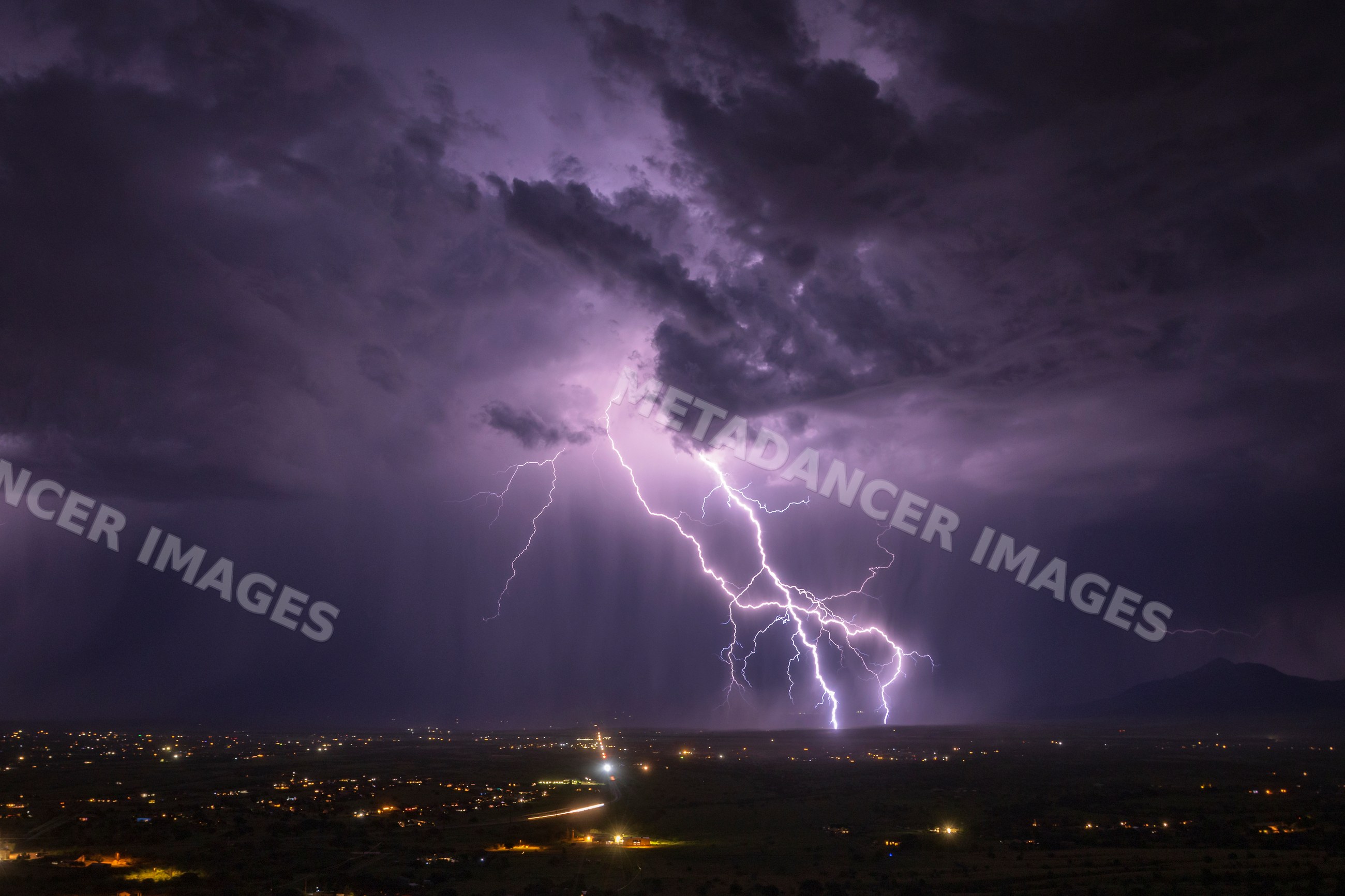Lightning from Our Lady of the Sierras (Cerro de la Virgen)