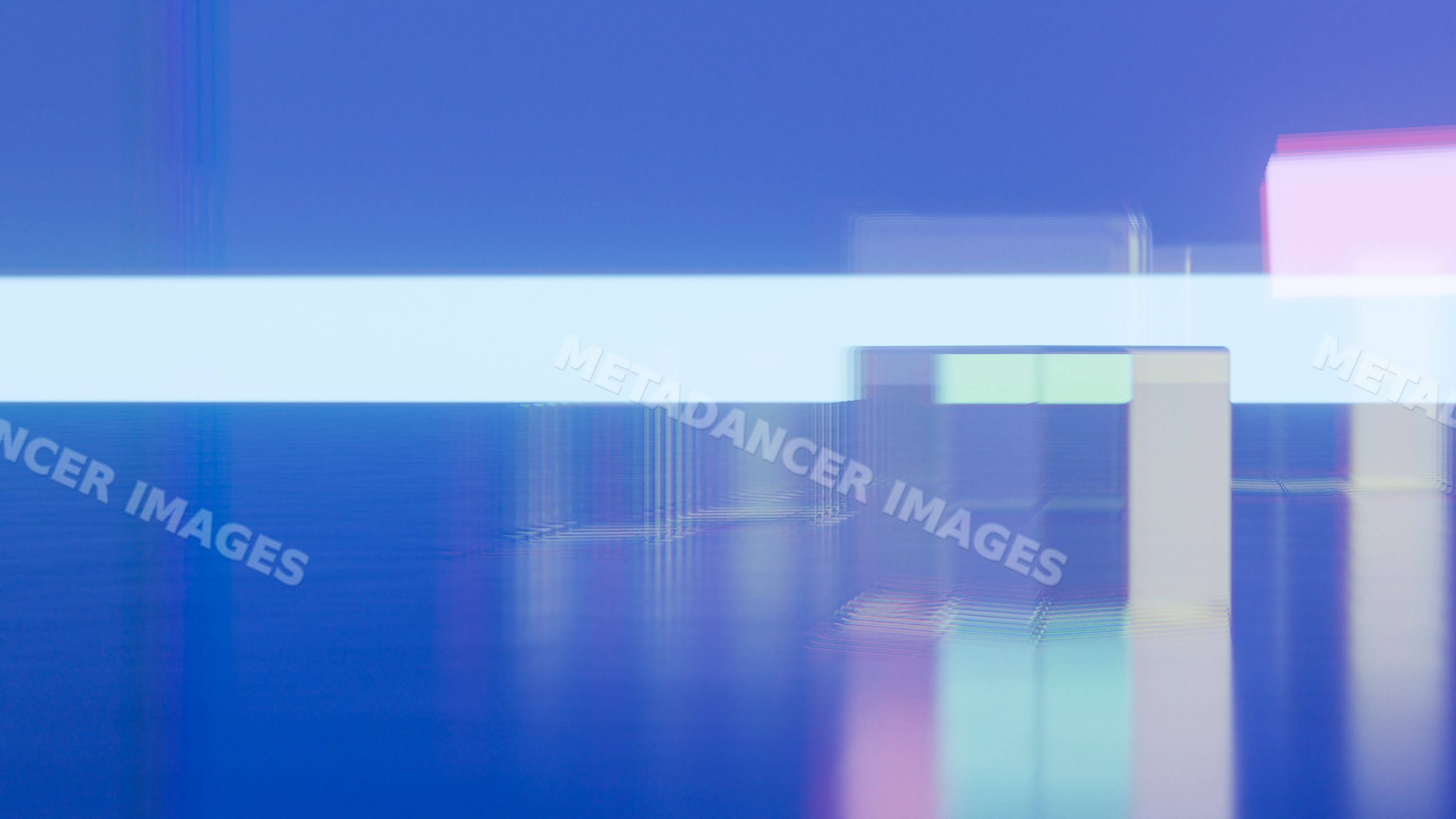 Abstract digital illustration with colorful reflections and glowing