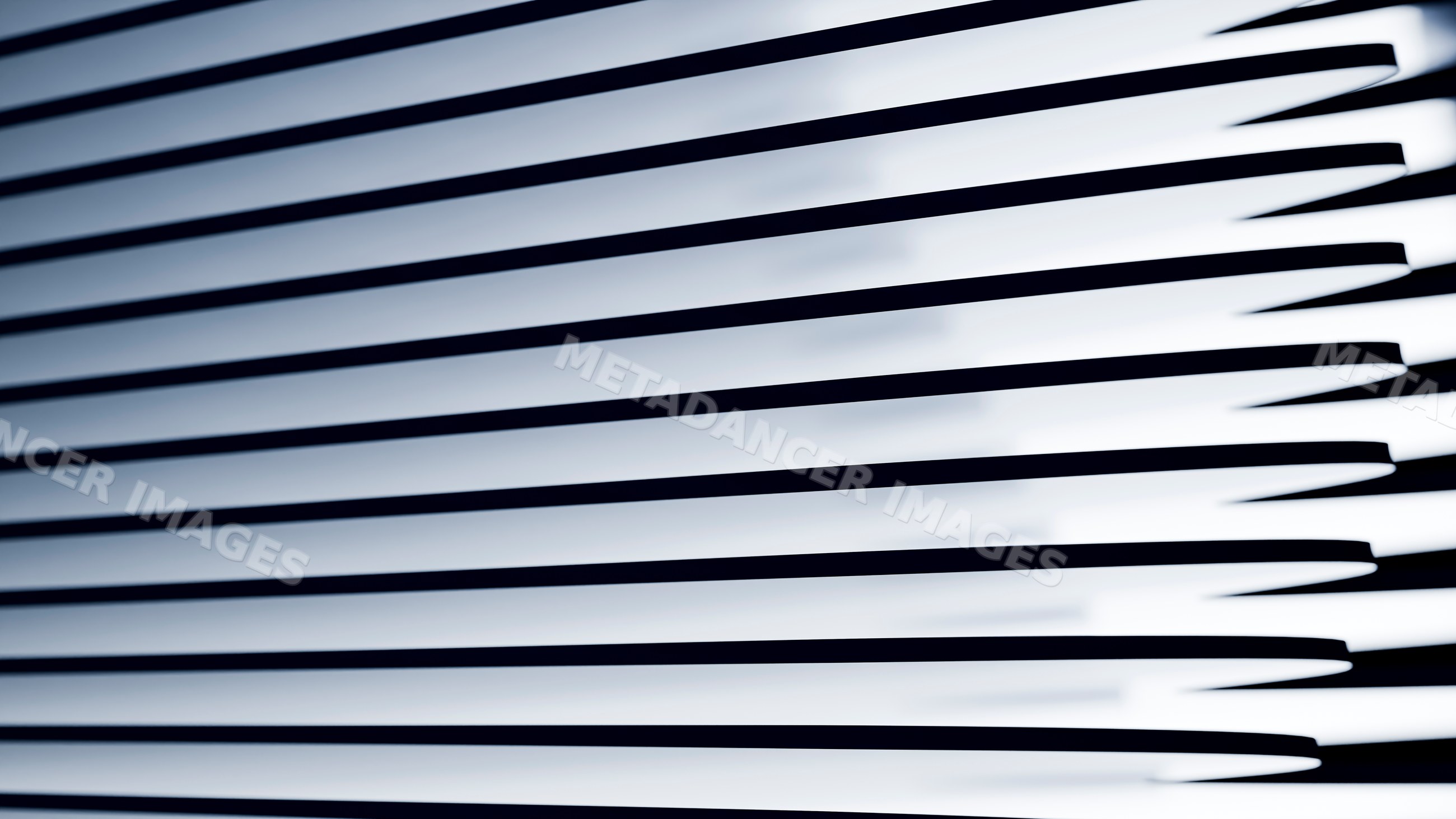Abstract pattern of horizontal black lines casting shadows