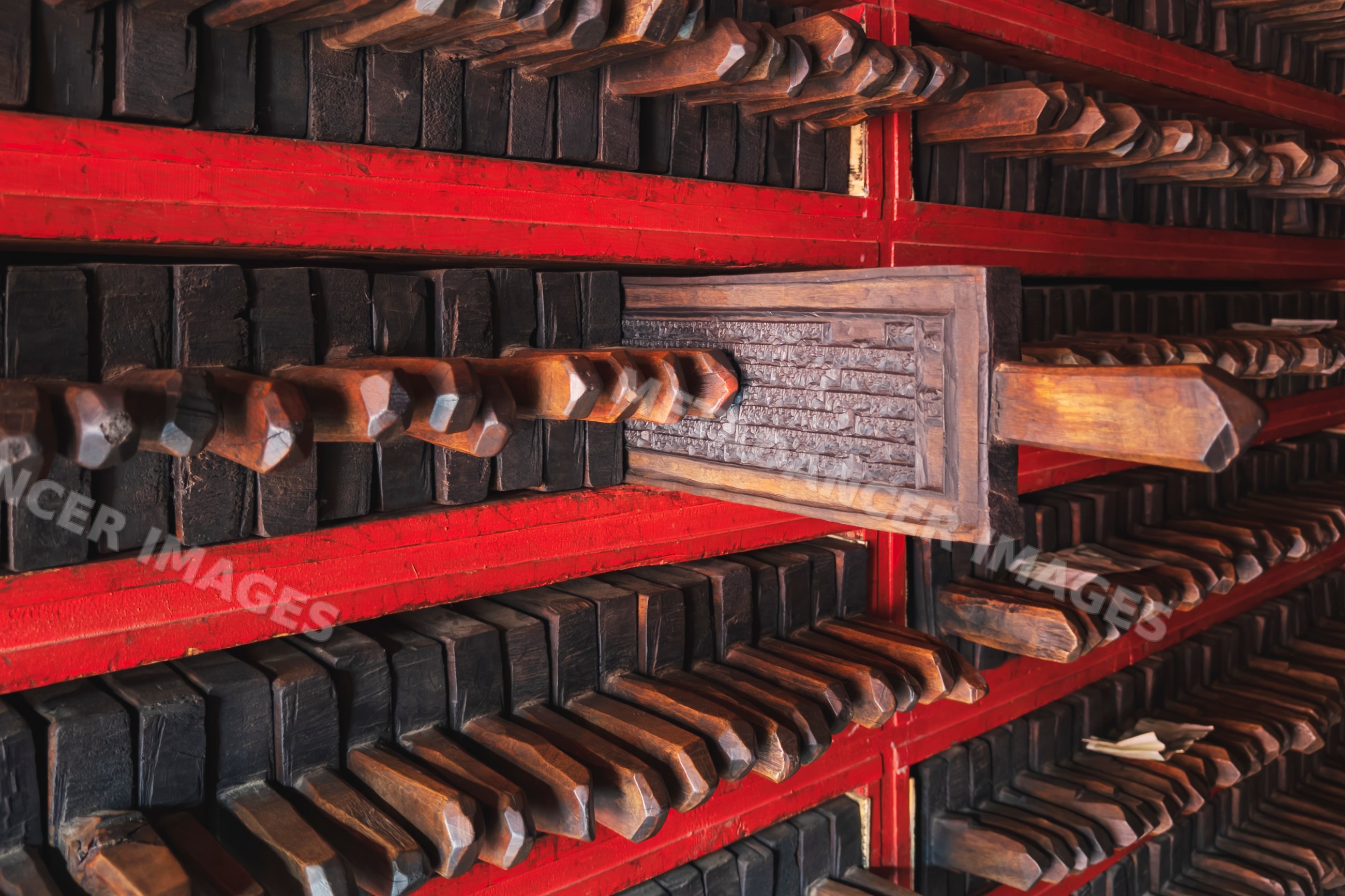 Tibetan wooden printing blocks