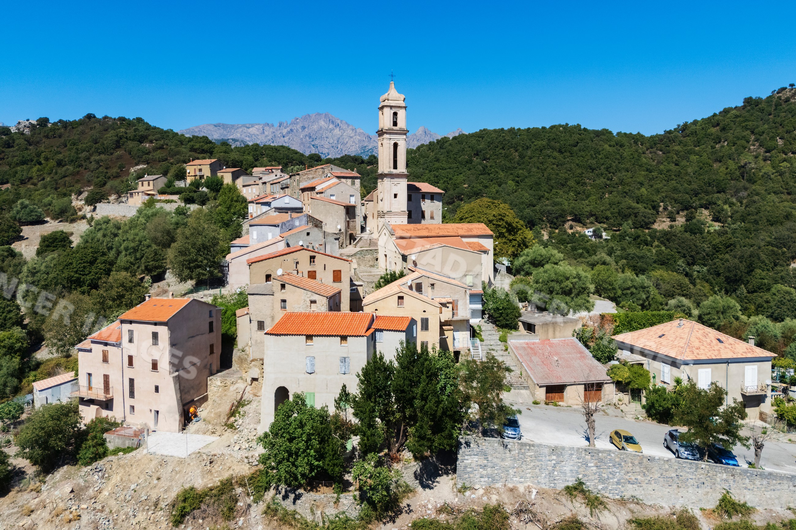 Hill town of Soveria in corsica