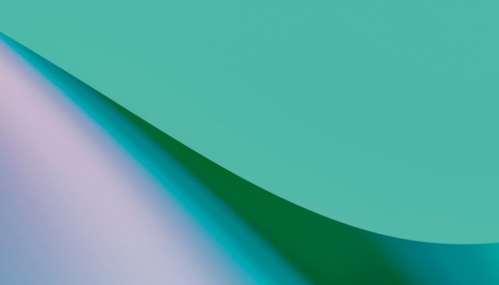 Abstract image with smooth green and blue curved shapes as a modern