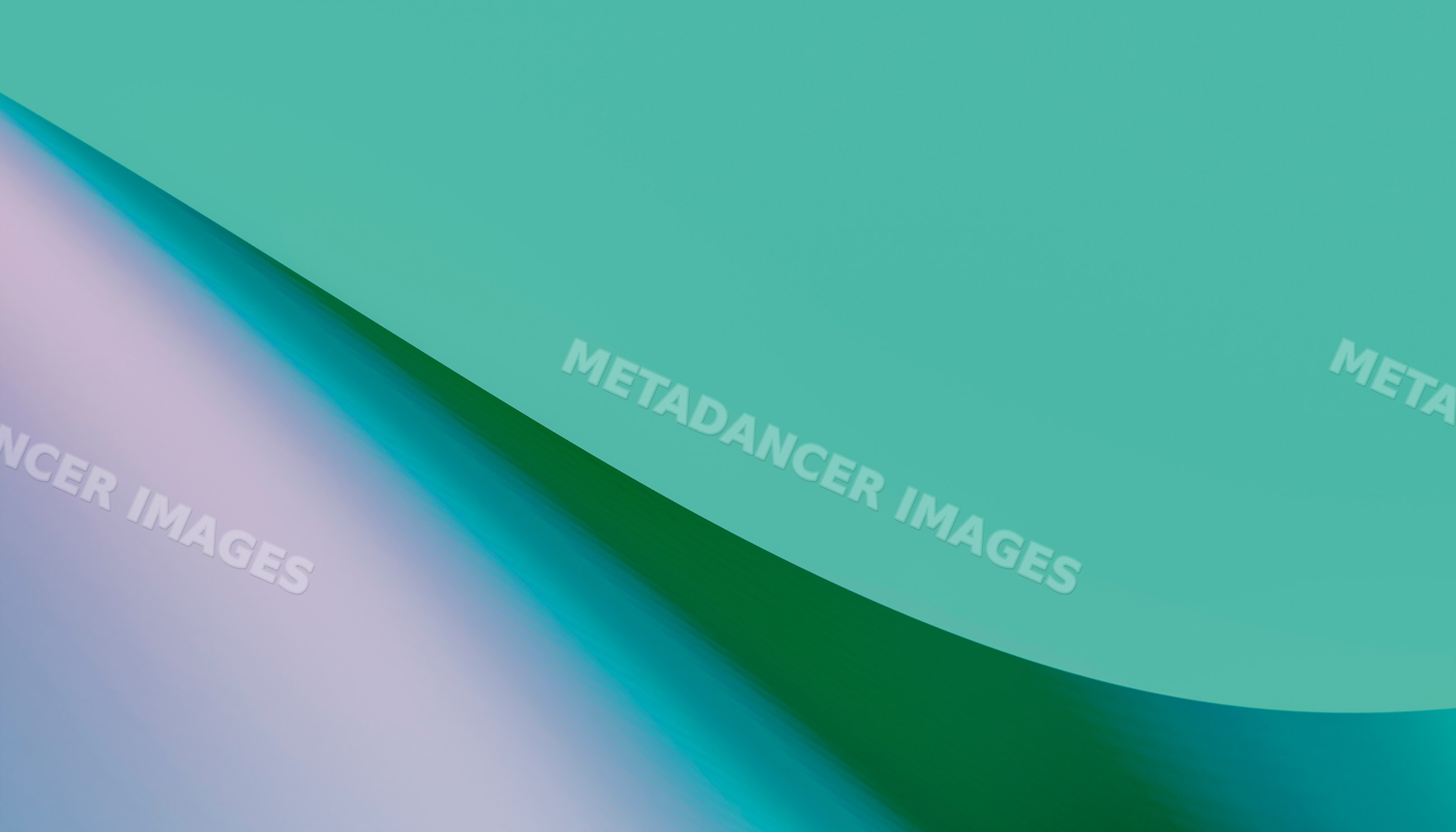 Abstract image with smooth green and blue curved shapes as a modern
