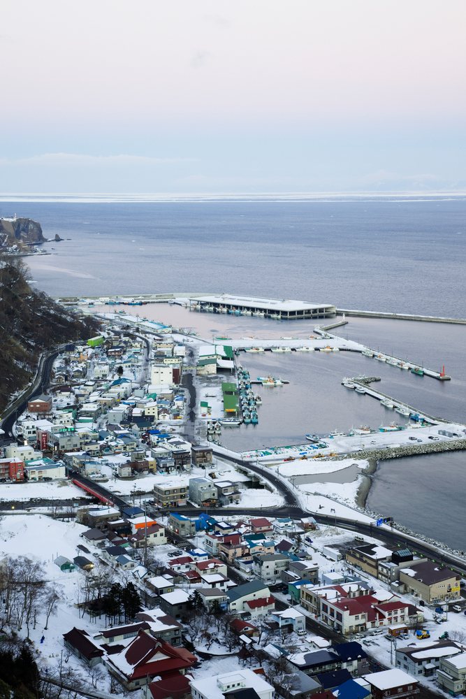 Fishing port at rausu on the shiretoko peninsula japan