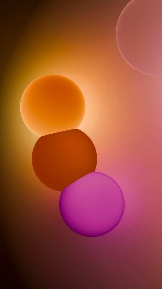 Abstract illustration of overlapping glowing colorful circles