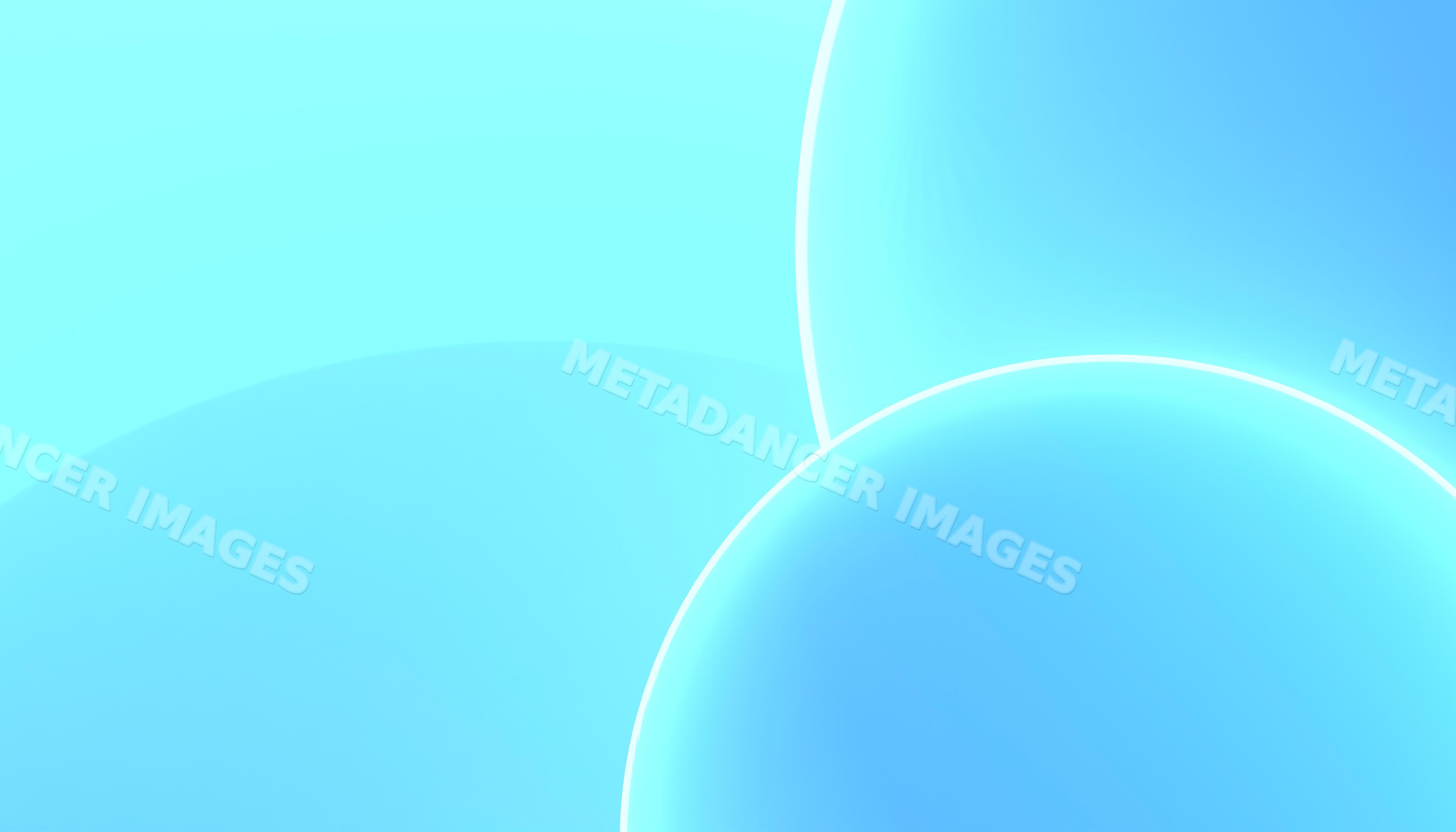 Blue glowing gradient spheres on smooth abstract background