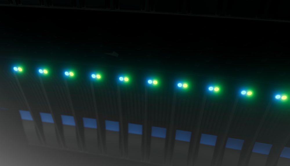 Active network switch ports with illuminated led lights