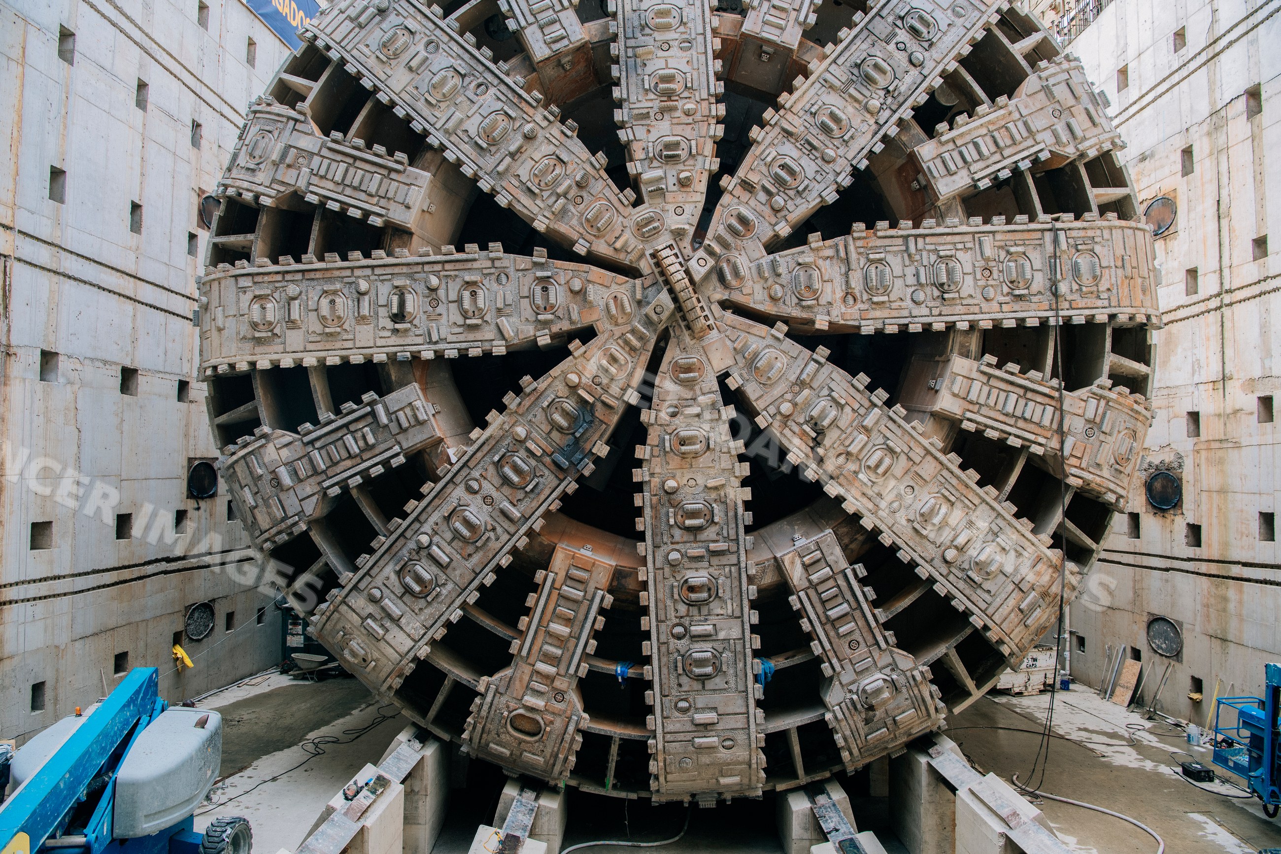 Tunnel boring machine drilling underground infrastructure