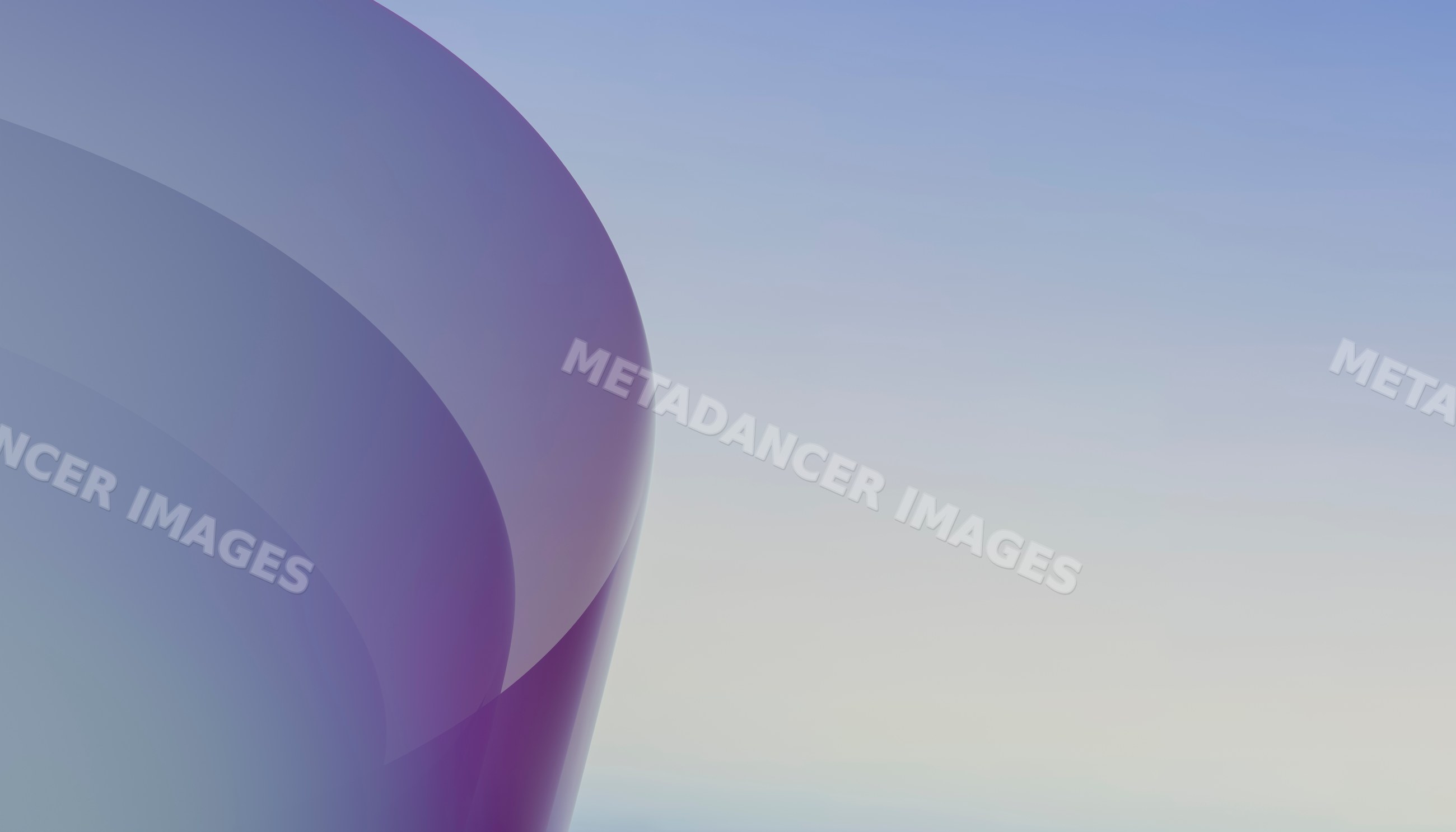 Abstract digital rendering with smooth curved purple and blue shapes