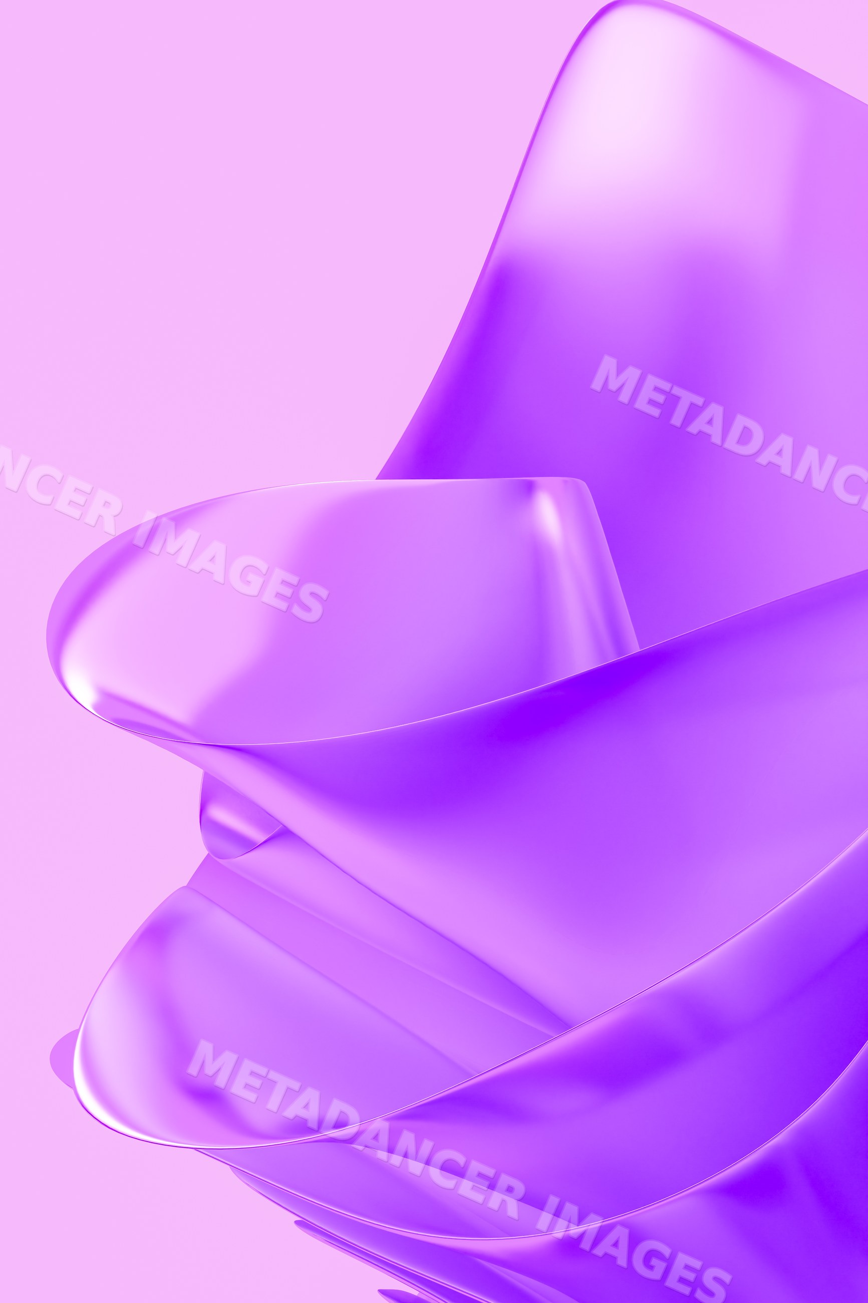 Abstract purple digital art with smooth curved shapes