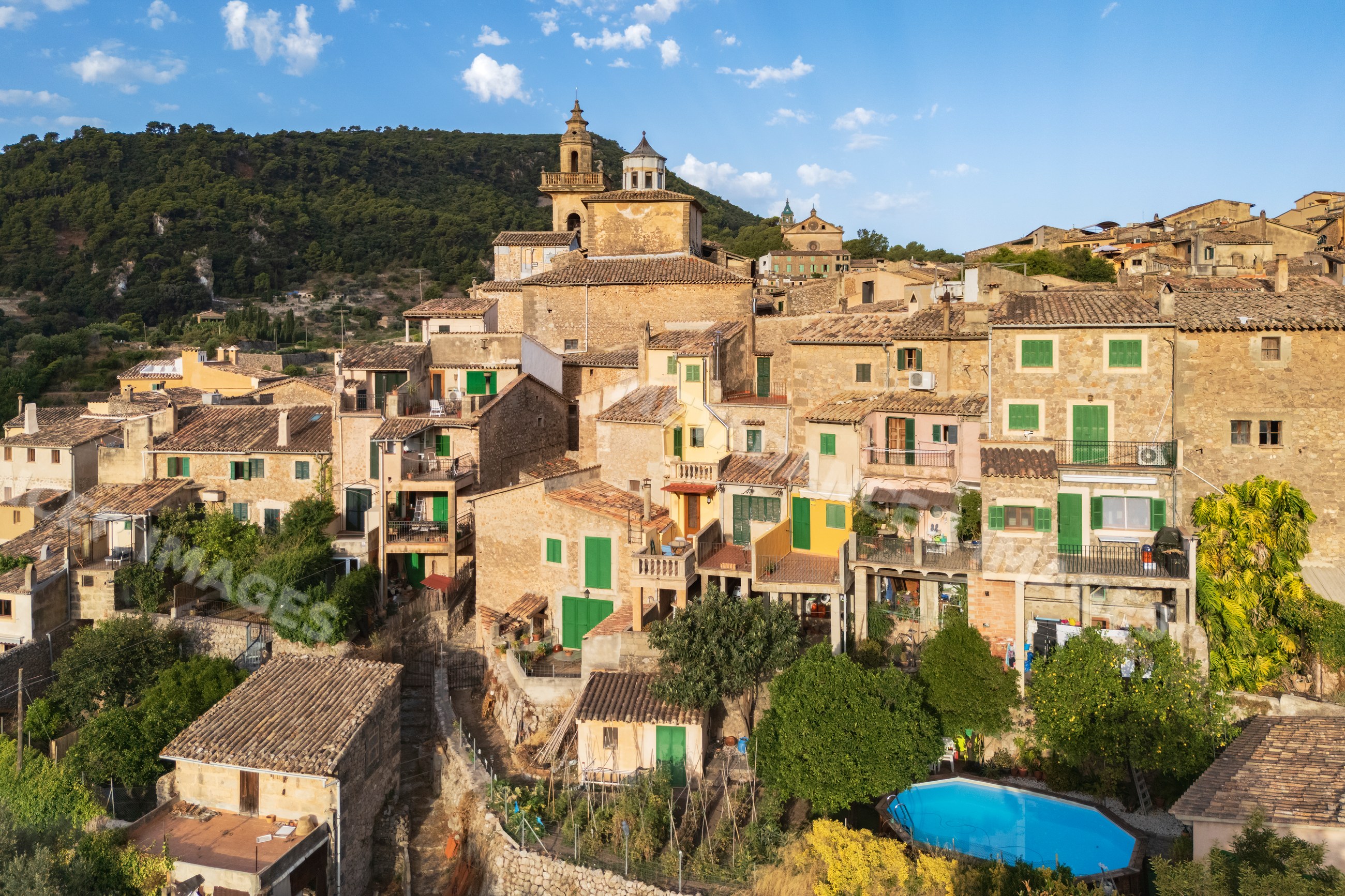 Valdemossa townscape at Sunrise in Mallorca, Spain