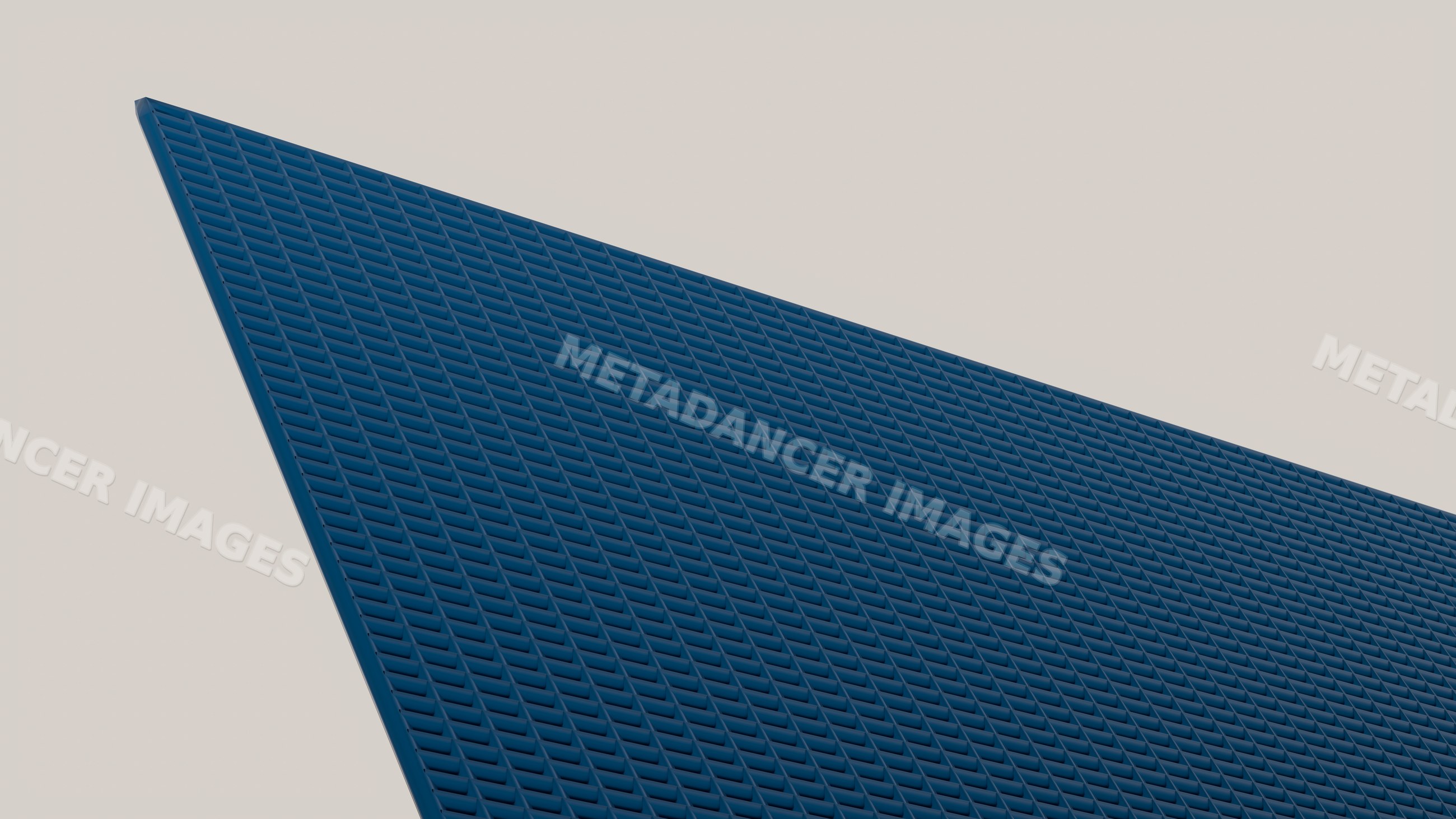 Blue triangular grid surface featuring a modern textured pattern