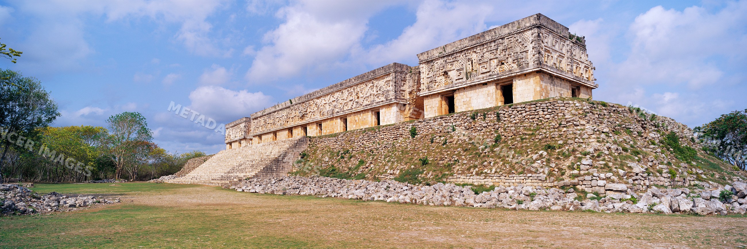 Governor's palace ruins at uxmal mexico