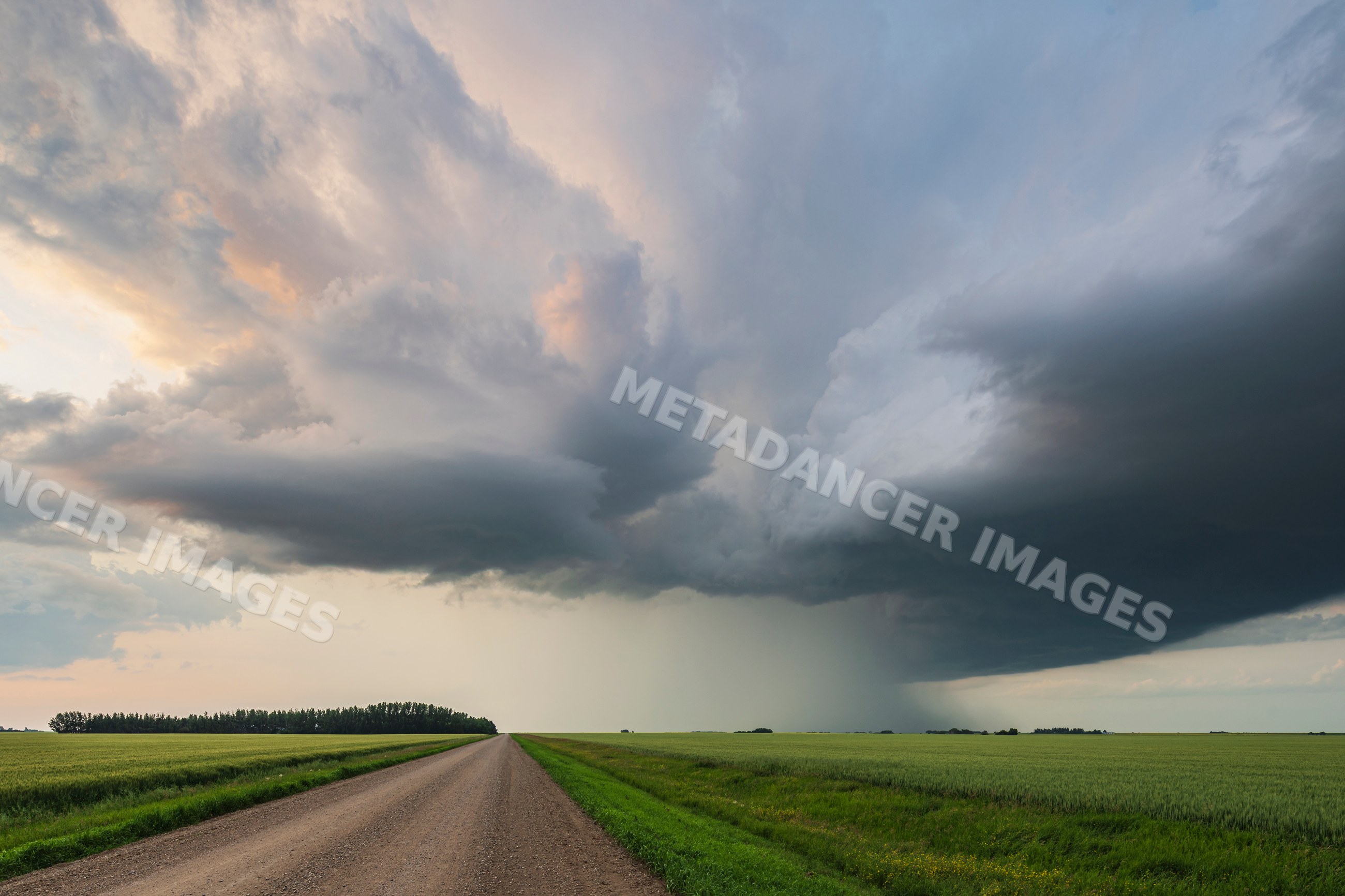 Storm Supercell over fields along range road 43