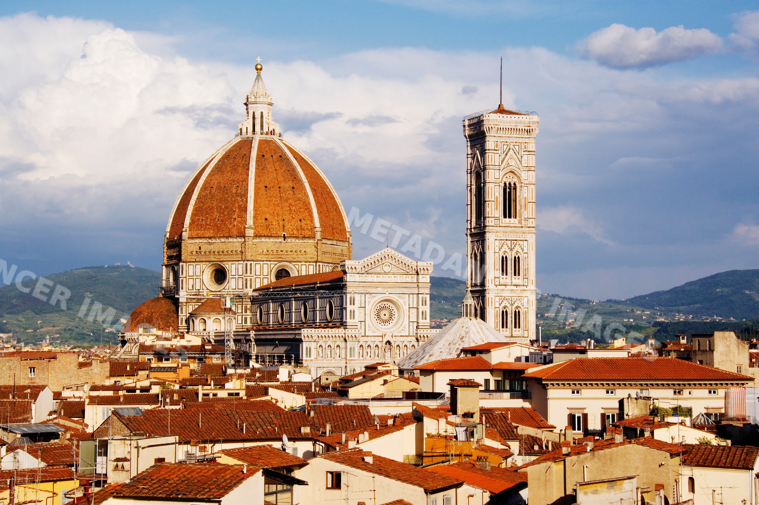 Duomo di firenze cathedral with dome and bell tower