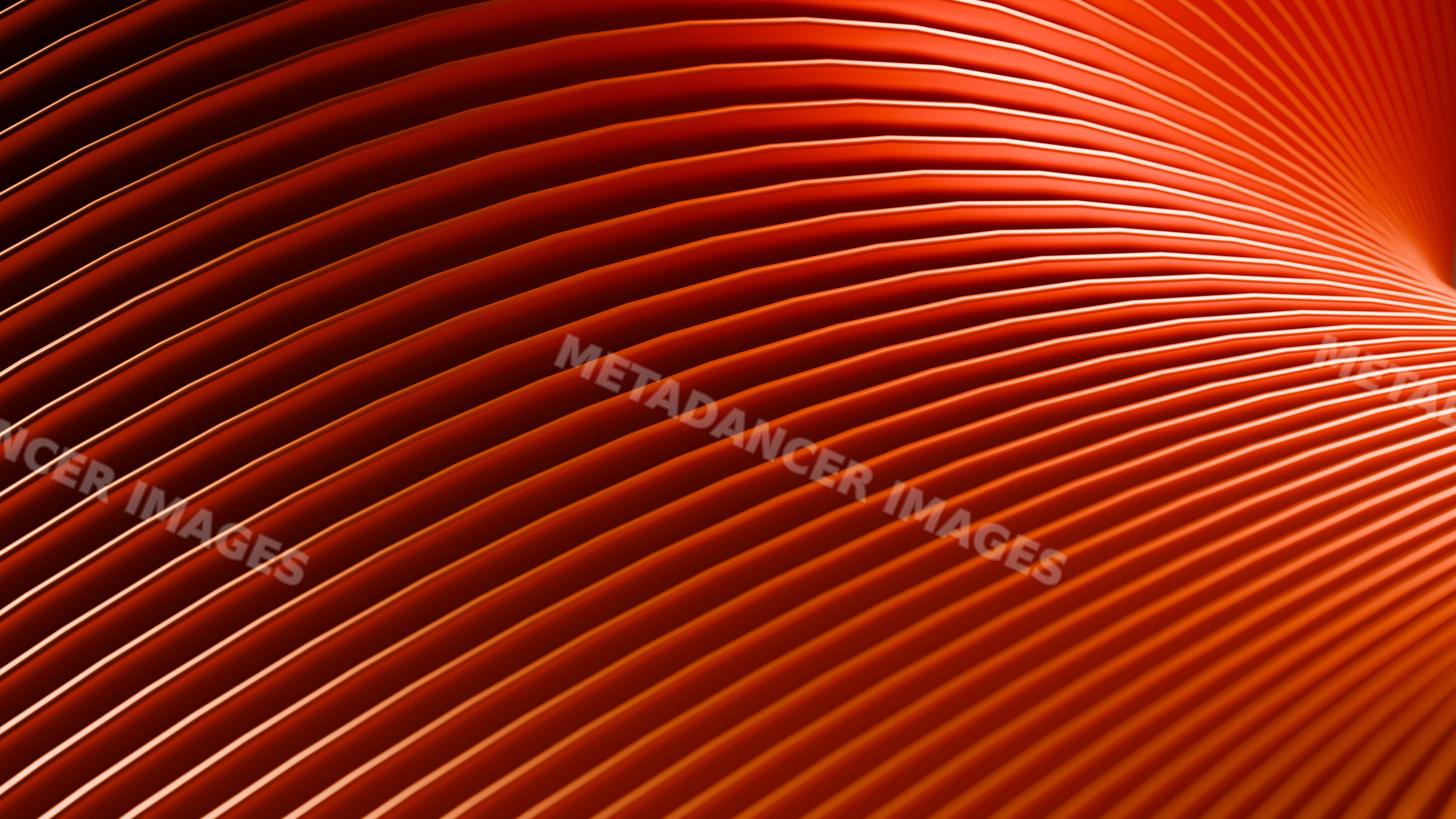 Abstract orange wave pattern with smooth flowing curves