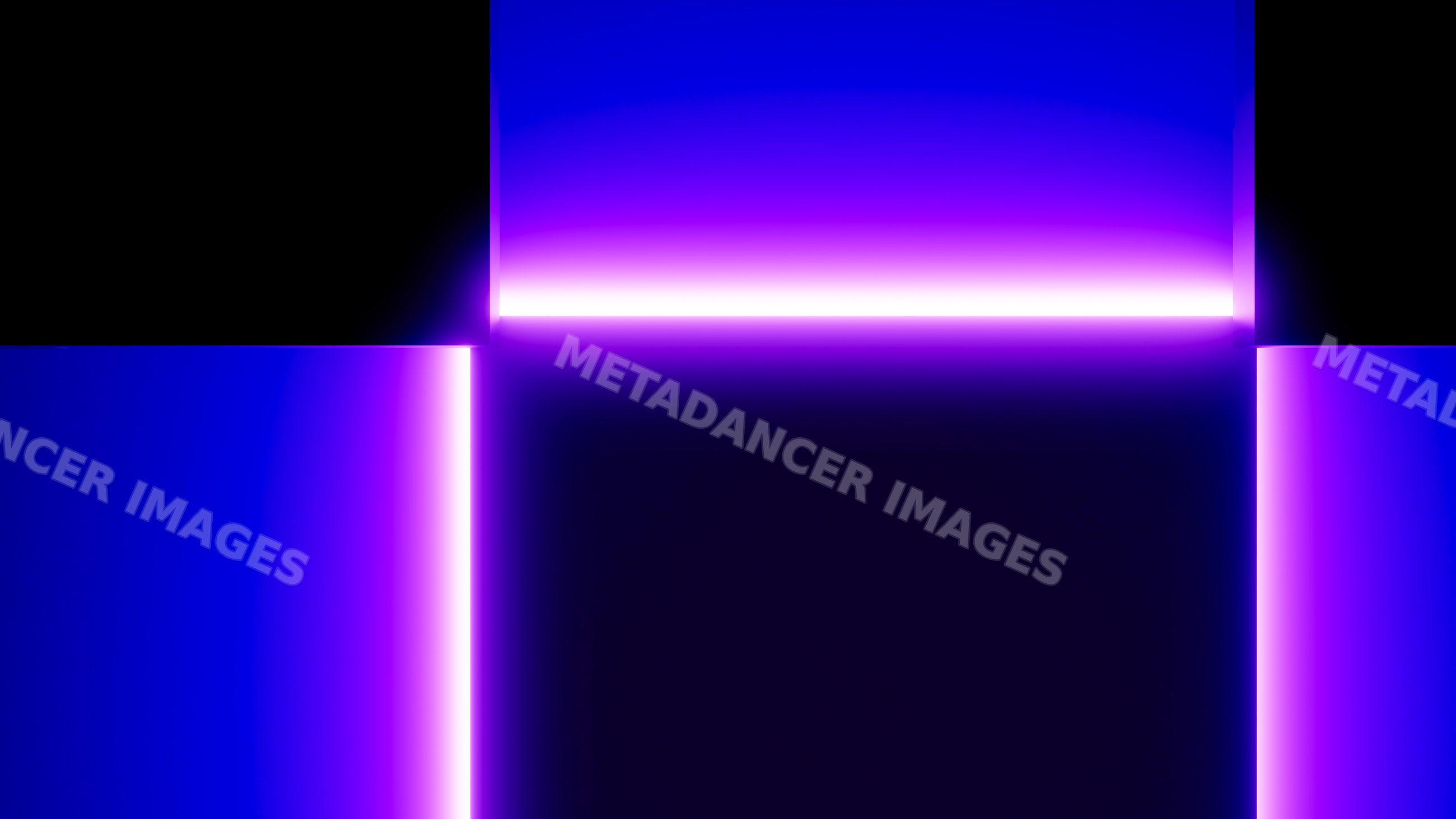 Abstract digital artwork with glowing purple and blue neon lines