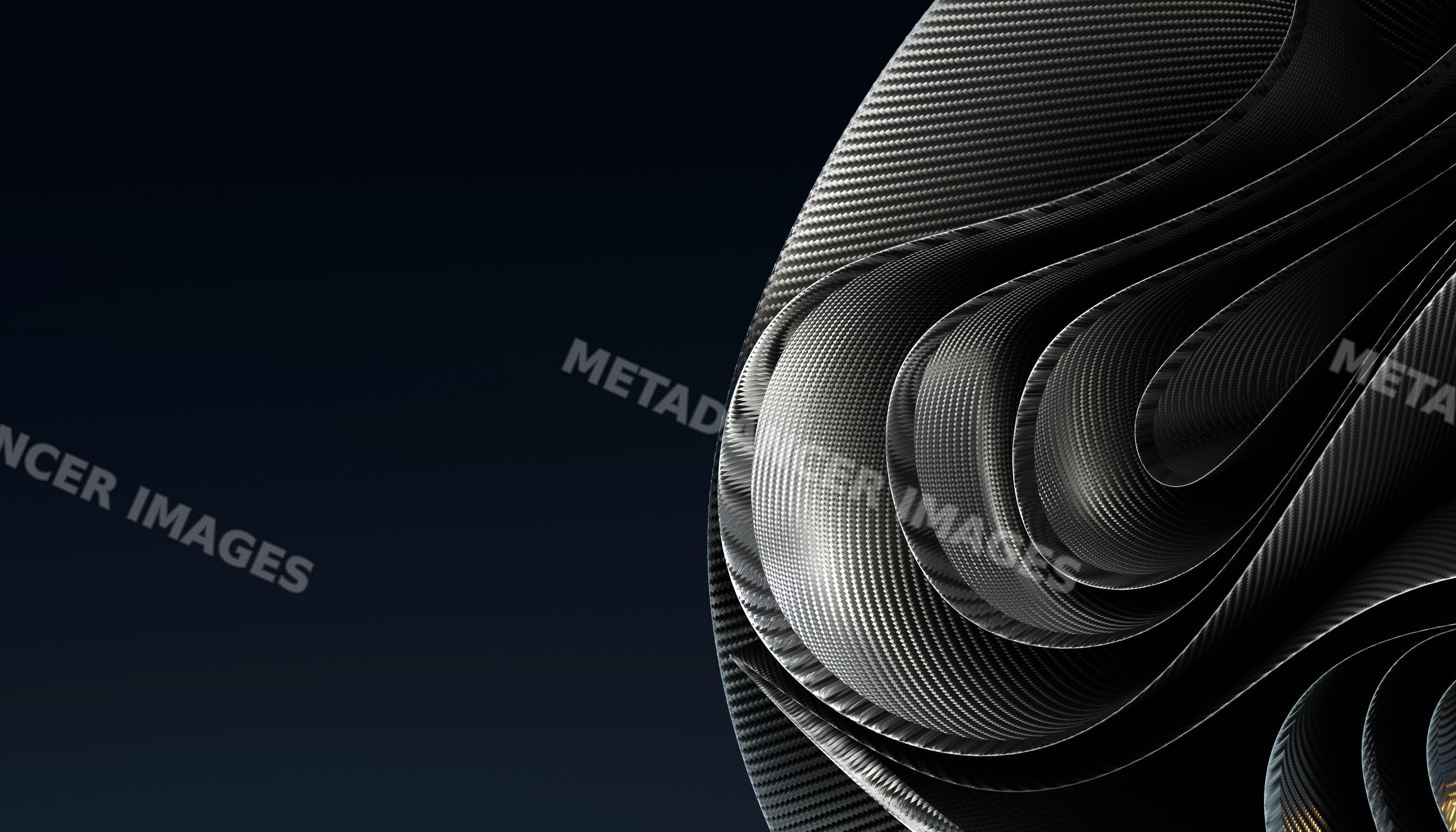 Close-up of twisted carbon fiber fabric with glossy weave texture