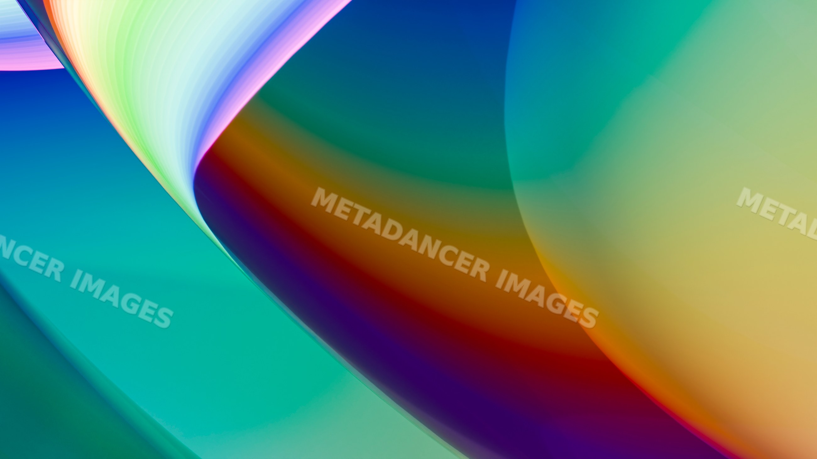 Colorful abstract digital art with vivid rainbow gradient curves