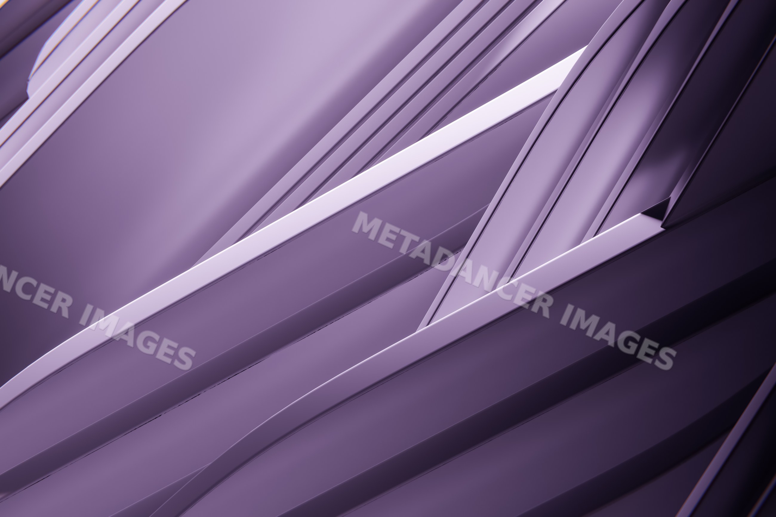 Abstract purple geometric 3d render with modern smooth lines