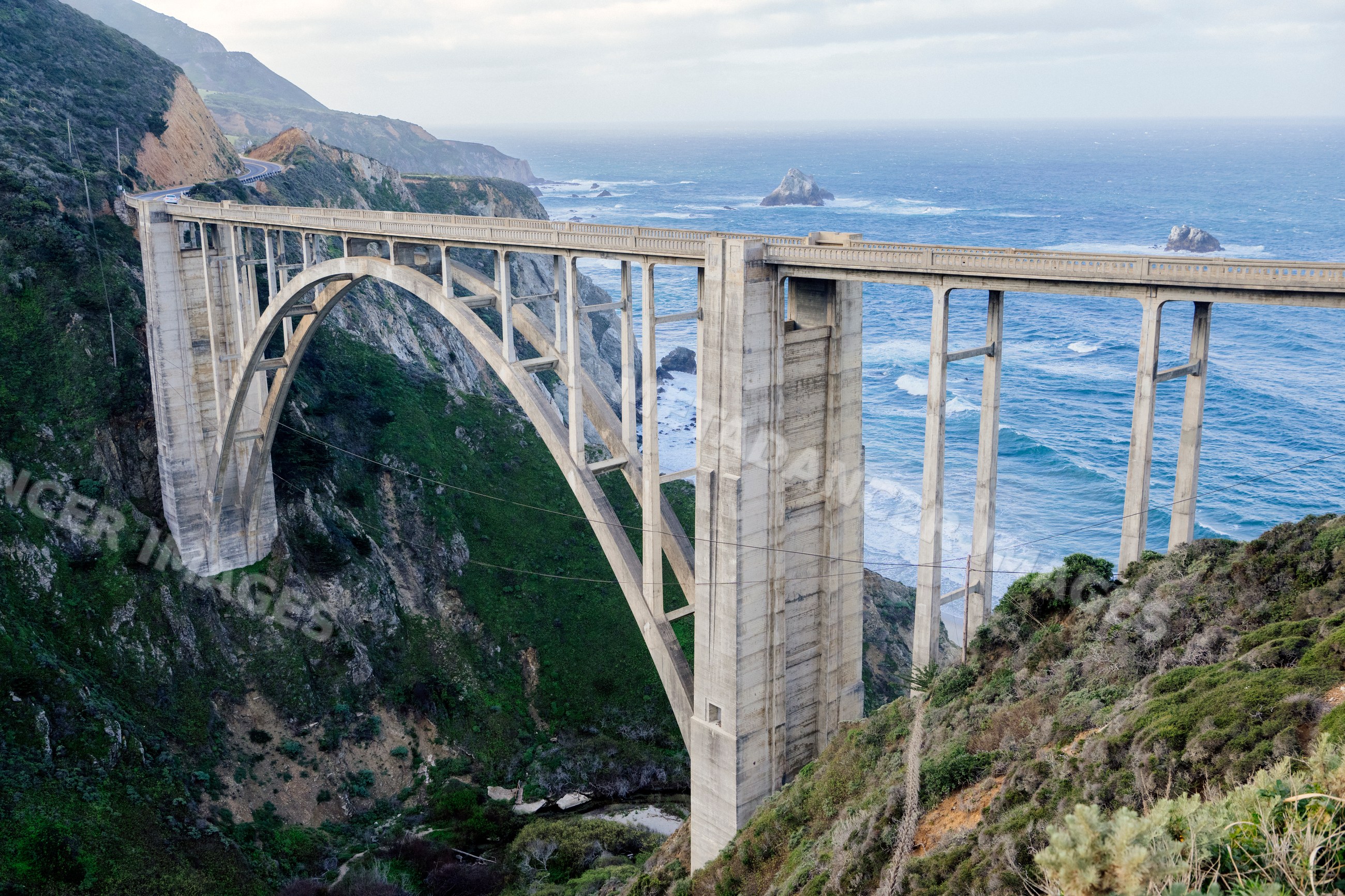Bixby creek bridge spanning a coastal canyon along California's