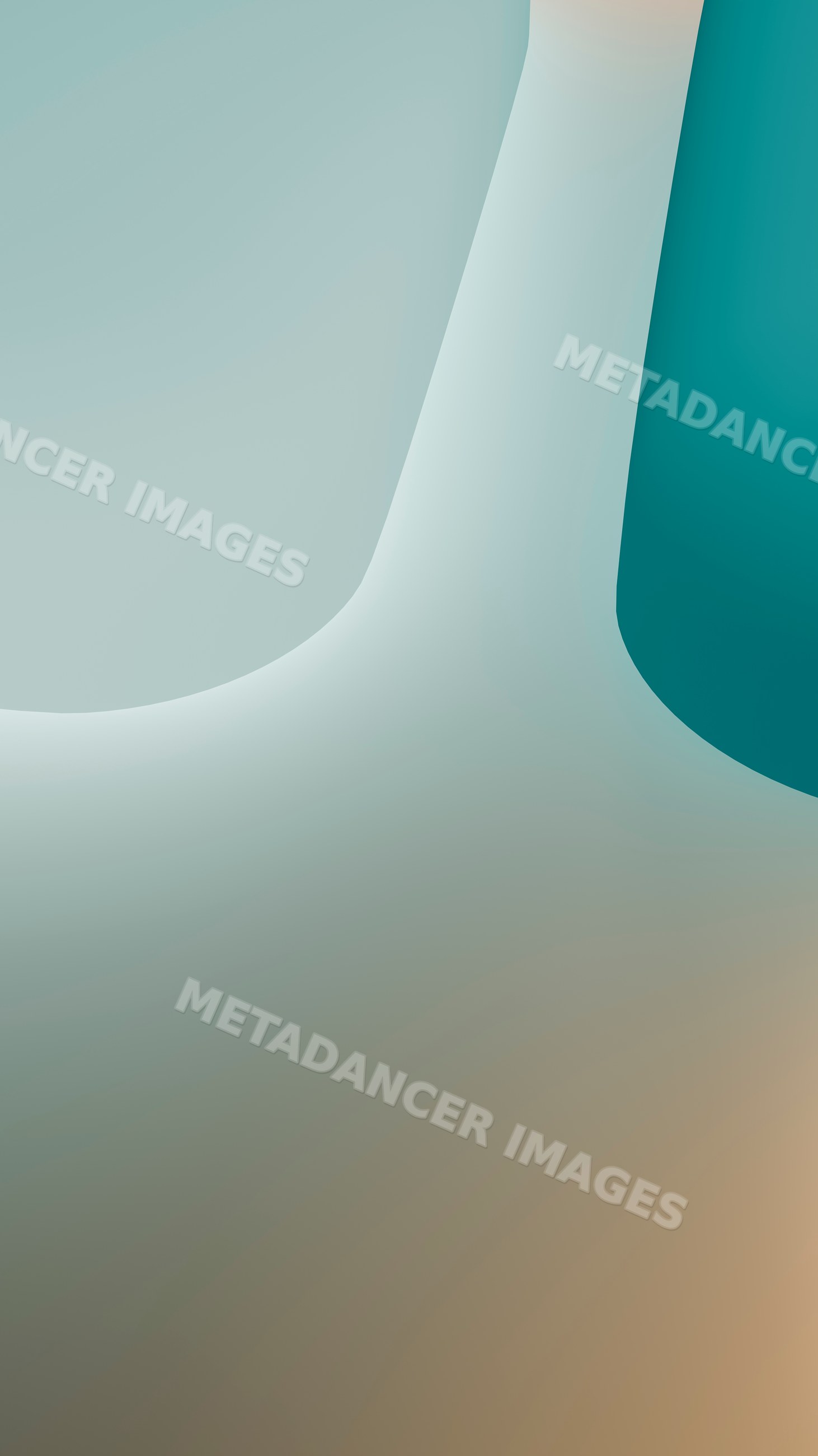Abstract smooth curved shapes in blue and beige gradient illustration