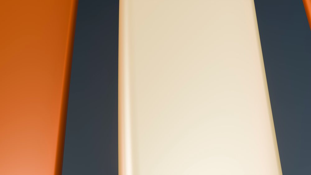 Abstract digital illustration of vertical orange and beige rectangles