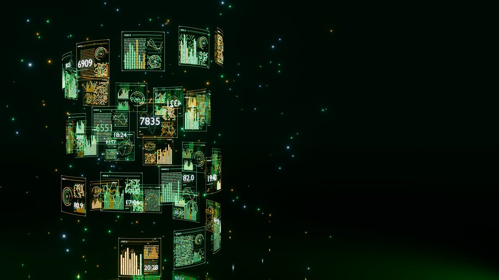 Digital holographic data visualization charts