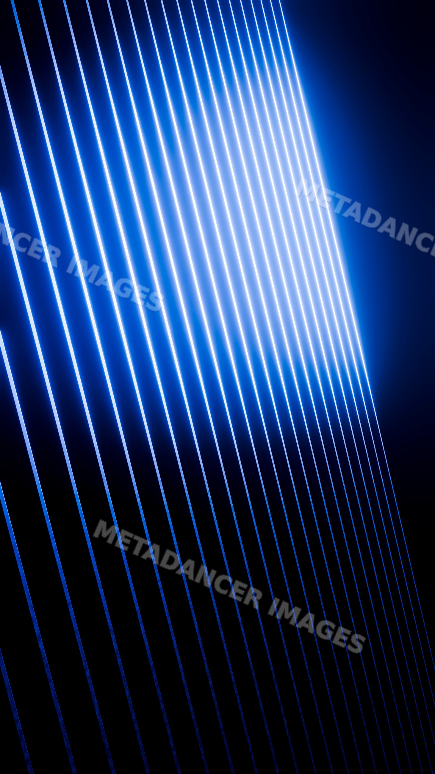 Blue parallel glowing light lines on dark background