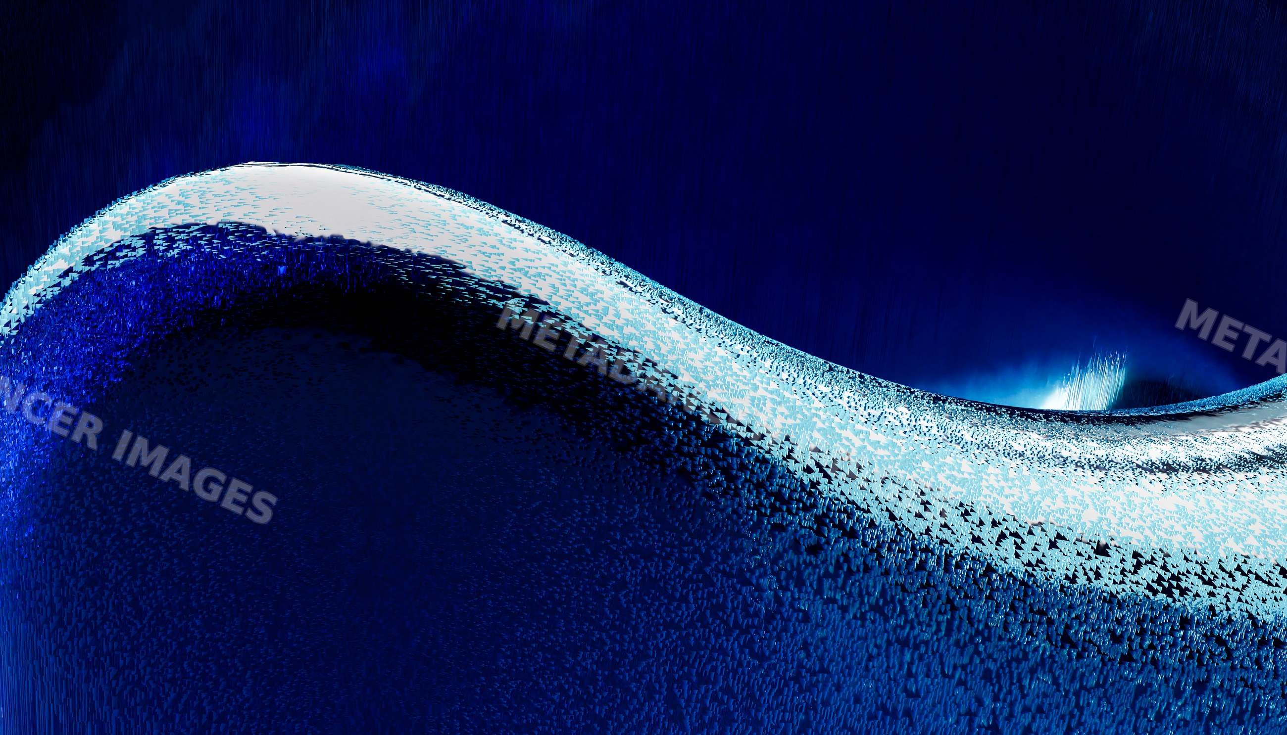 Abstract digital curved wave shape