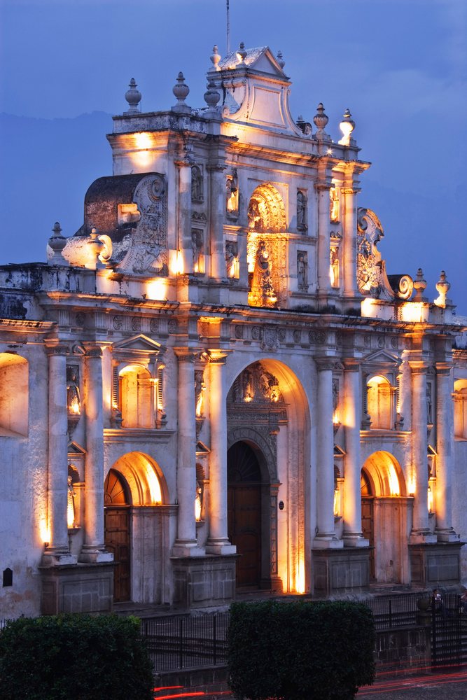 Catedral de san jose illuminated guatemala
