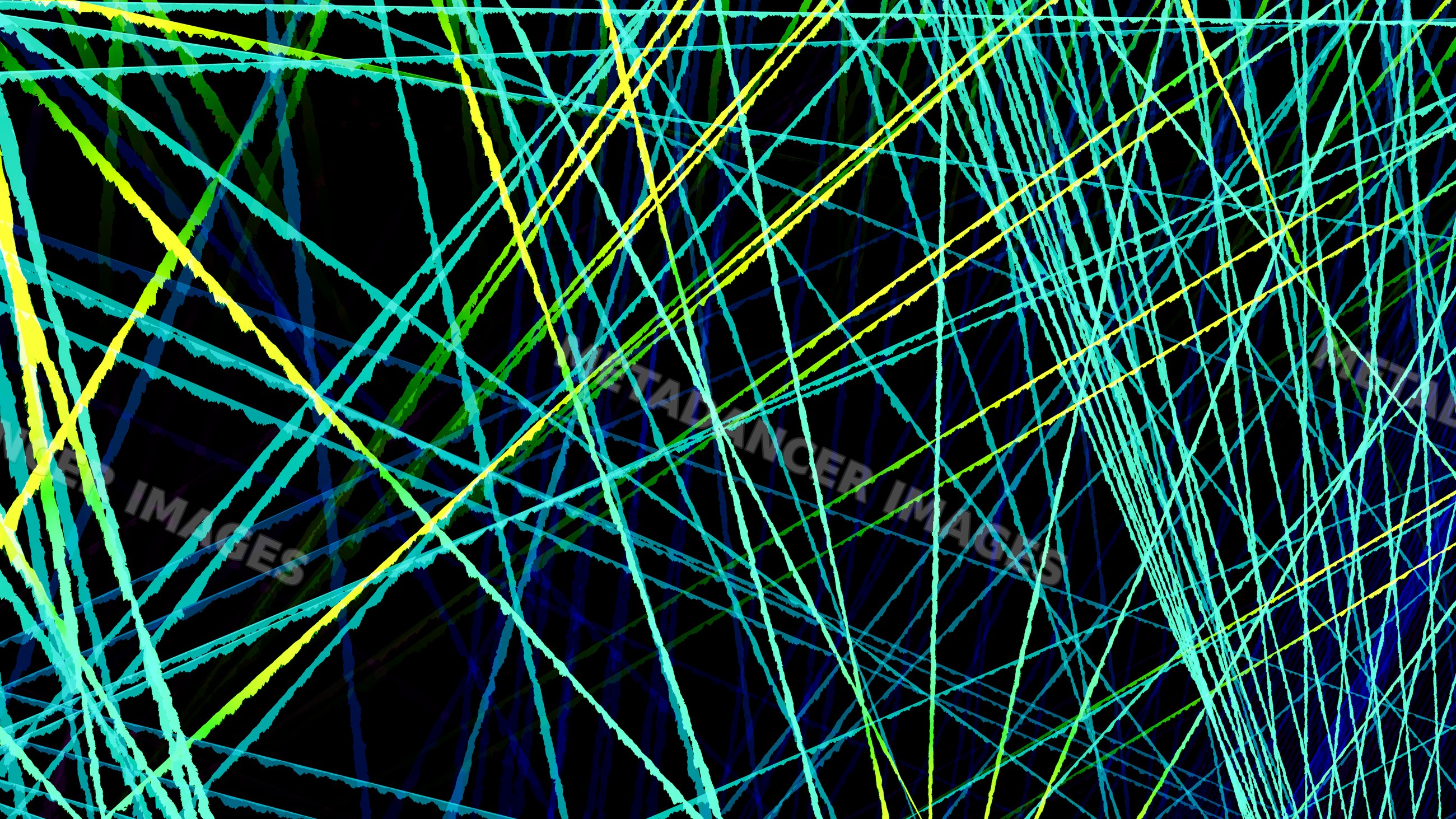 Colorful intersecting neon lines forming abstract geometric pattern