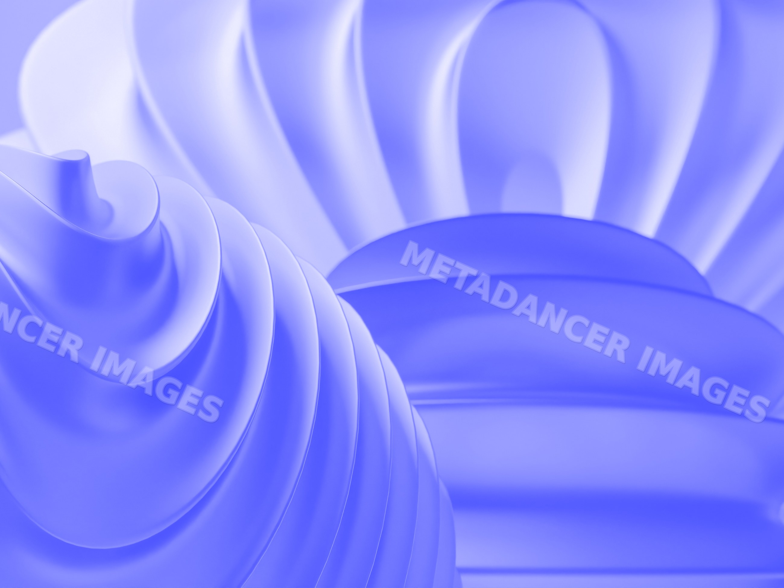 Blue abstract shapes with smooth curves in a modern digital art design