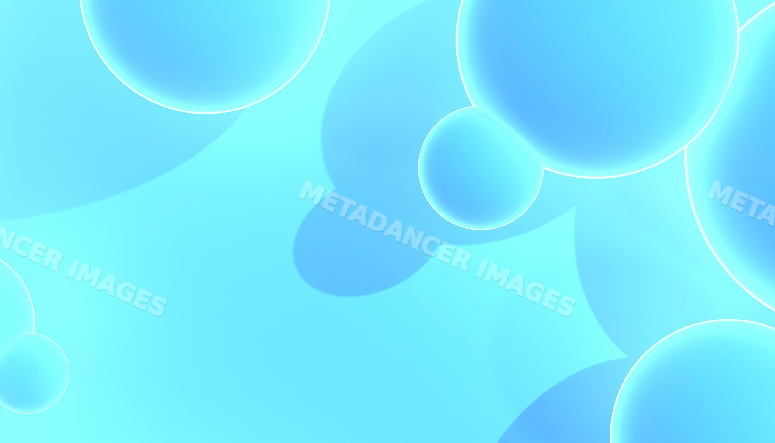 Floating glowing blue spheres on a light blue abstract background