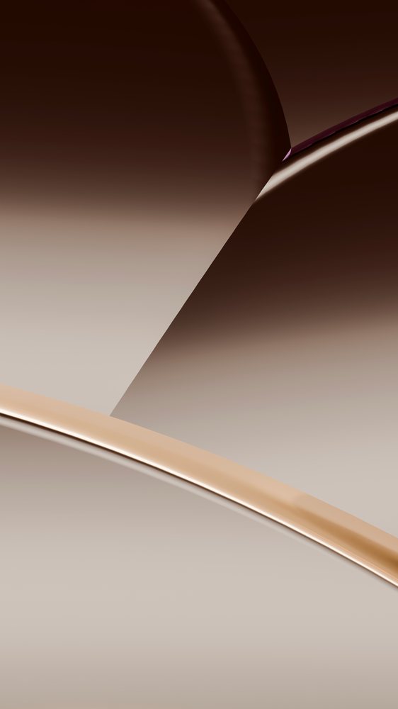 Abstract smooth shiny curved surfaces with brown and beige gradient