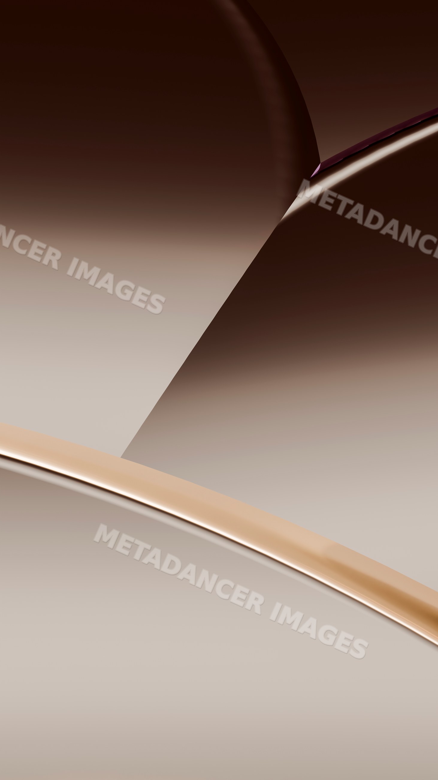Abstract smooth shiny curved surfaces with brown and beige gradient