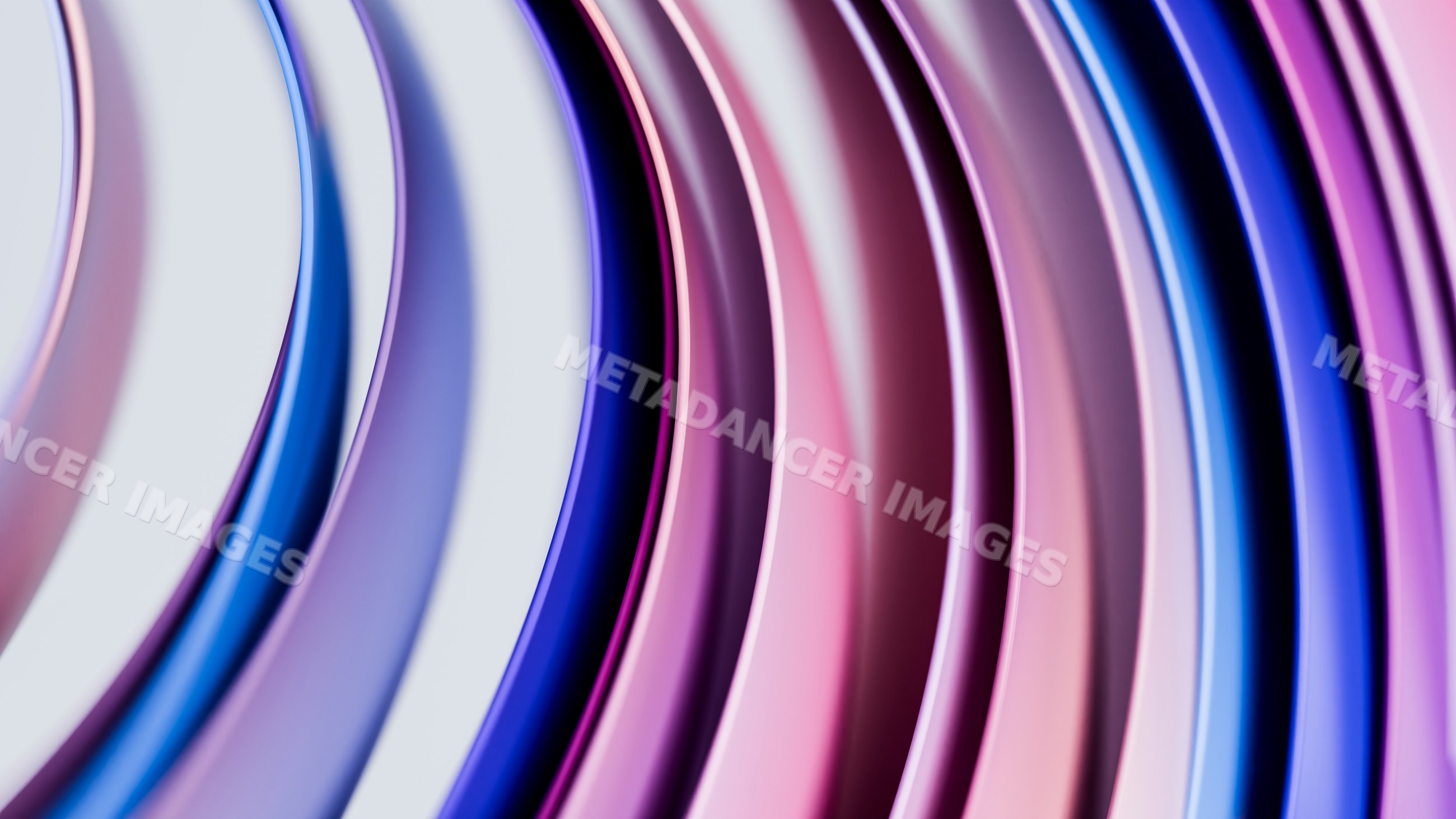 Colorful abstract curved lines flowing in smooth digital design