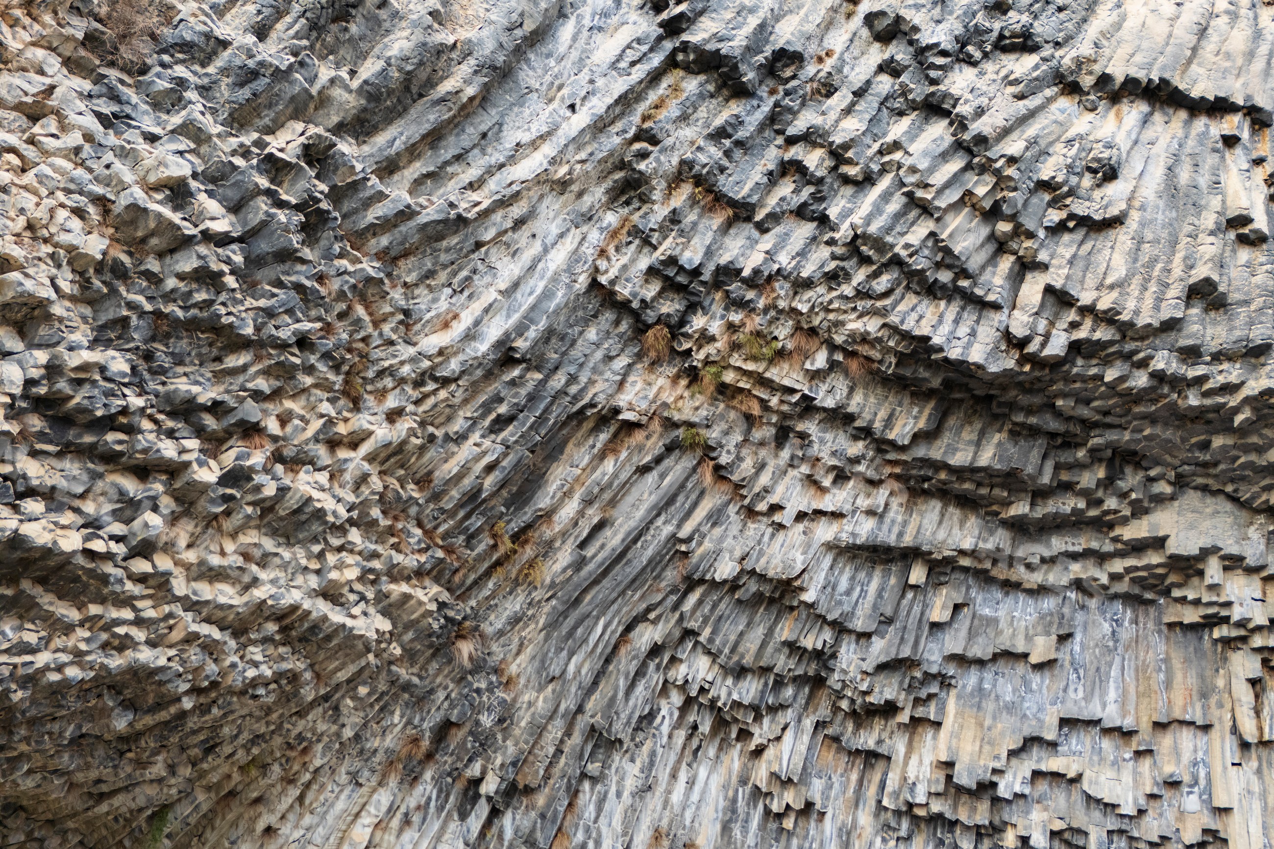 Basalt columns at Garni Gorge below garni temple
